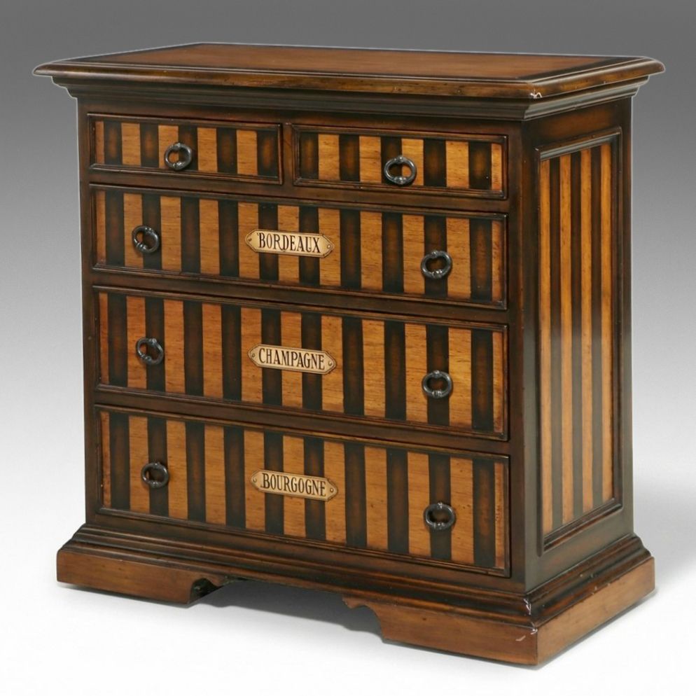 Theodore Alexander "Wine Region" Inlaid Chest of Drawers, 21st Century