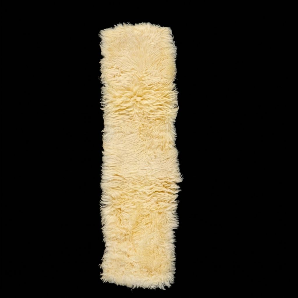 6' New Zealand Sheepskin Carpet Runner in Ivory