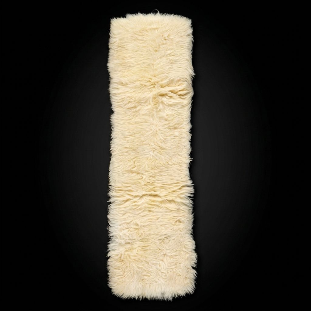 6' New Zealand Sheepskin Carpet Runner in Ivory