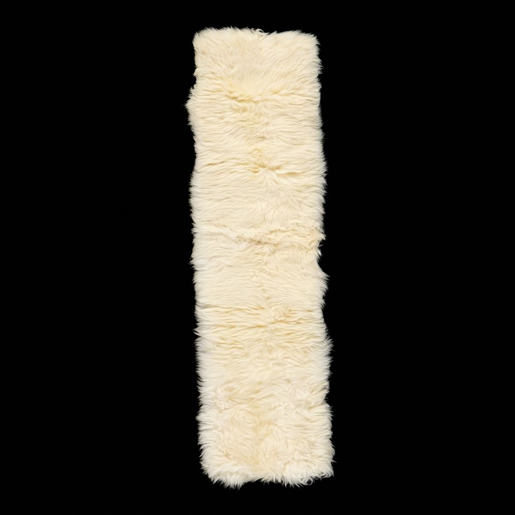 6' New Zealand Sheepskin Carpet Runner in Ivory
