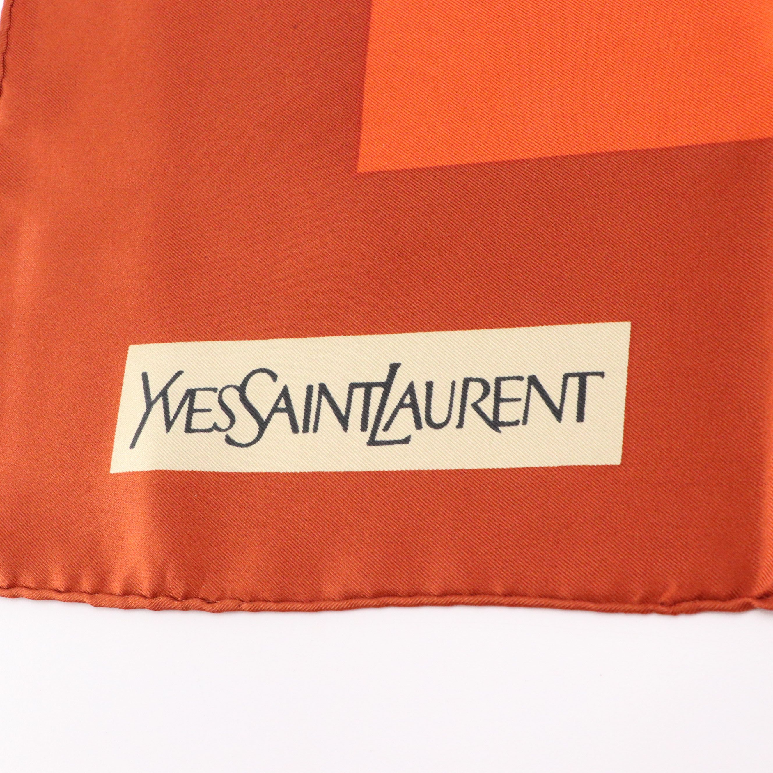 Yves Saint Laurent Colorblock Scarf in Silk Twill