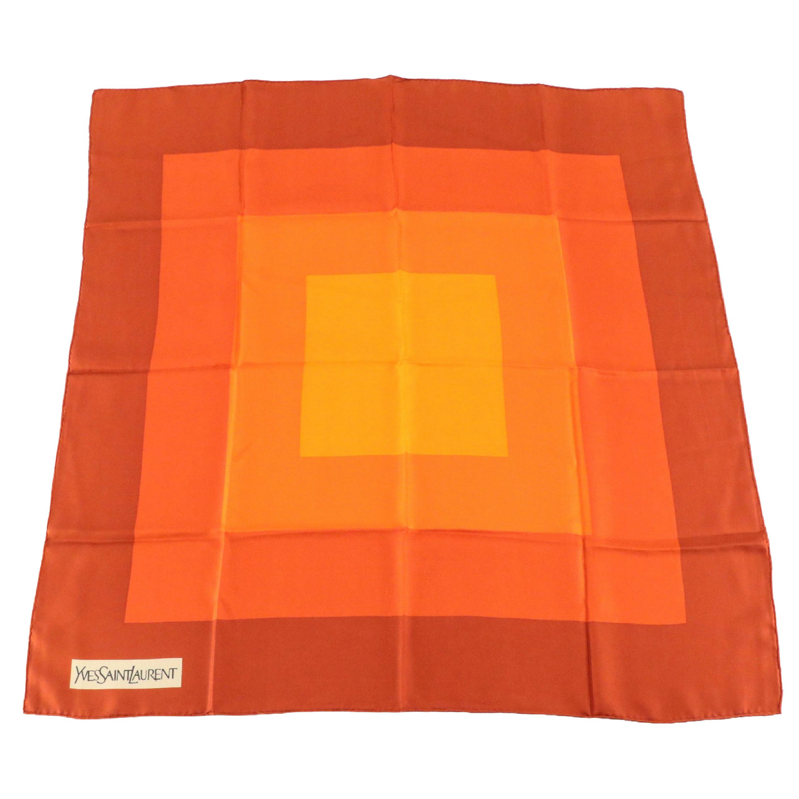 Yves Saint Laurent Colorblock Scarf in Silk Twill