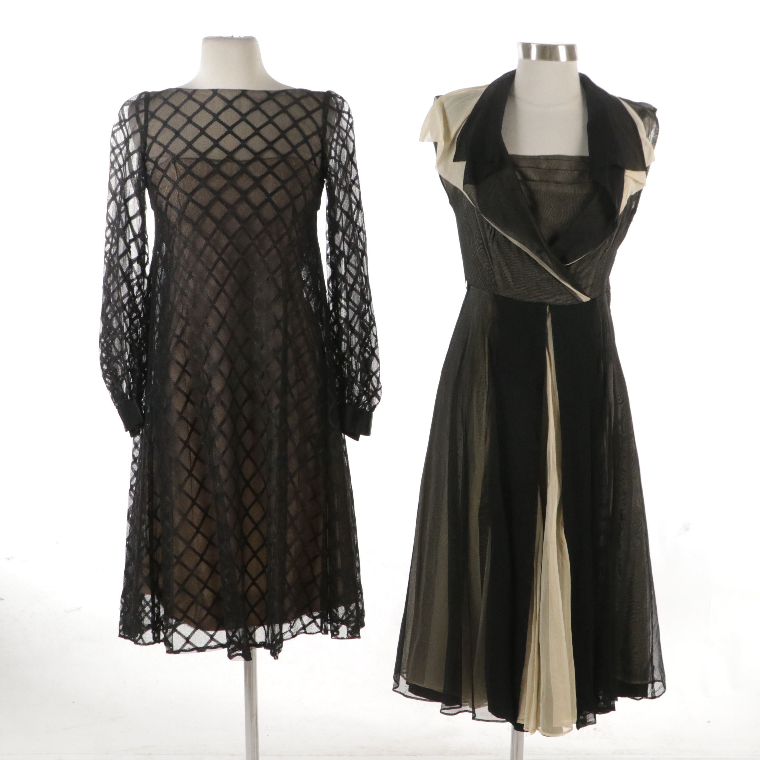 Curated 1960s Mod Cocktail Dress, Handbag & Accessories Ensemble