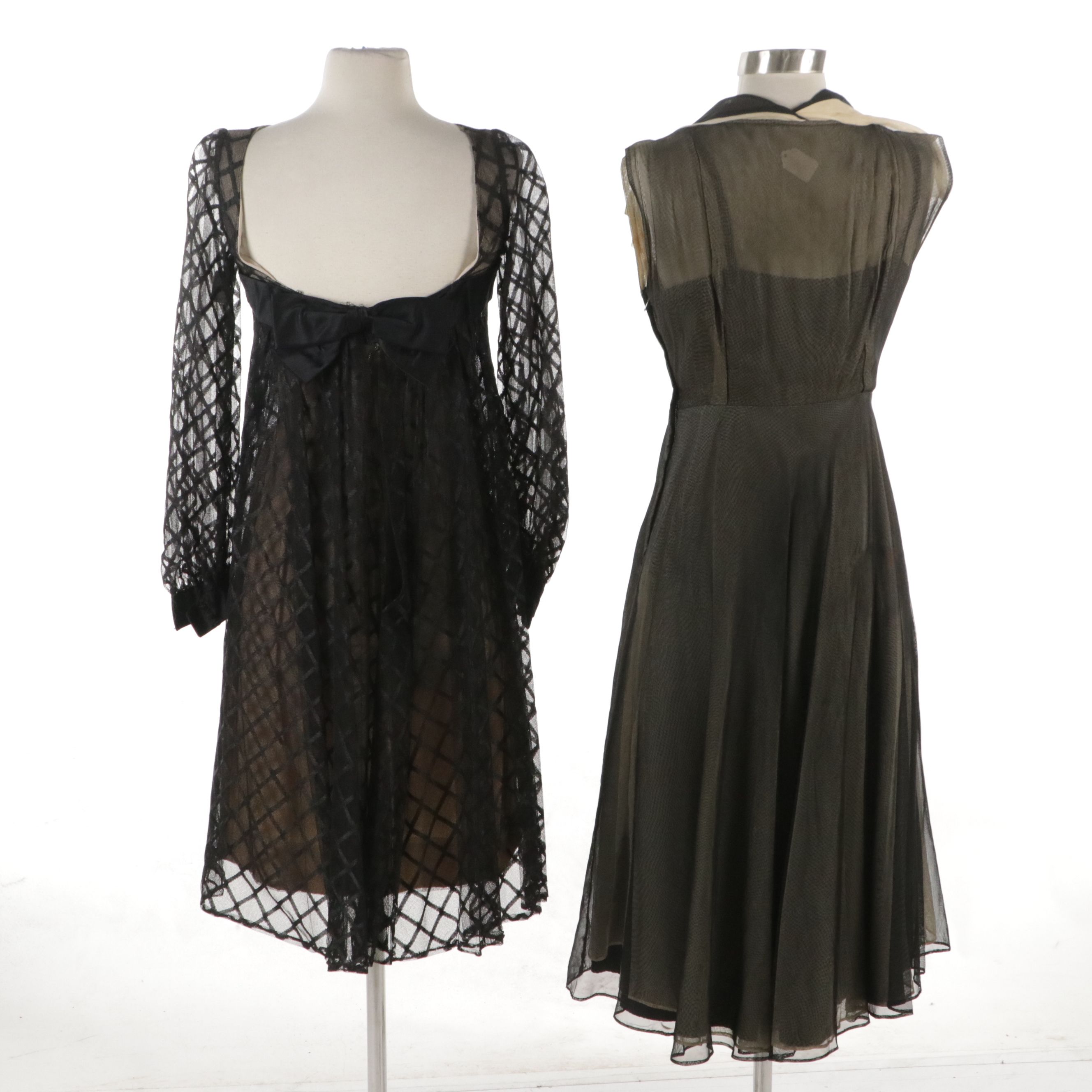 Curated 1960s Mod Cocktail Dress, Handbag & Accessories Ensemble