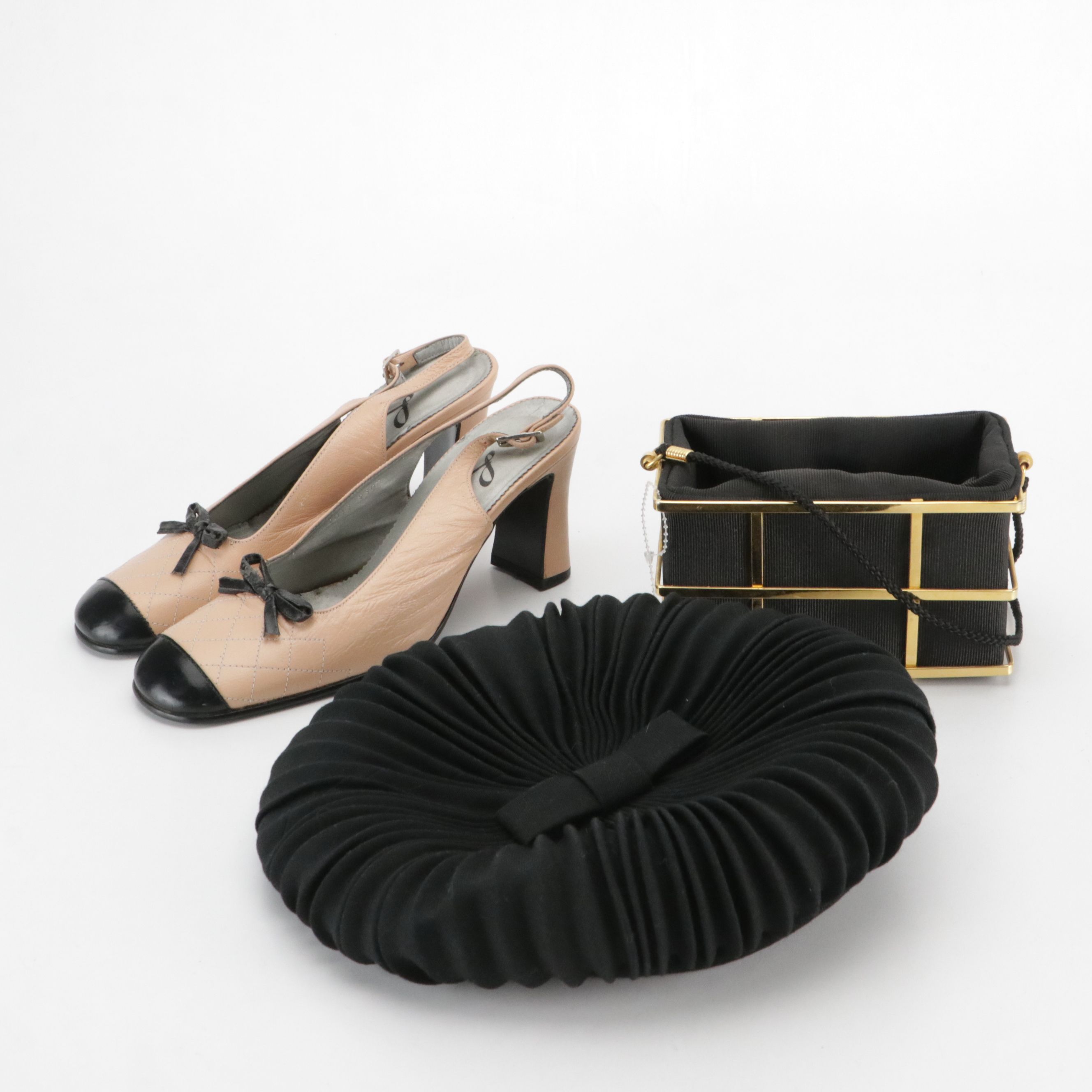 Curated 1960s Mod Cocktail Dress, Handbag & Accessories Ensemble