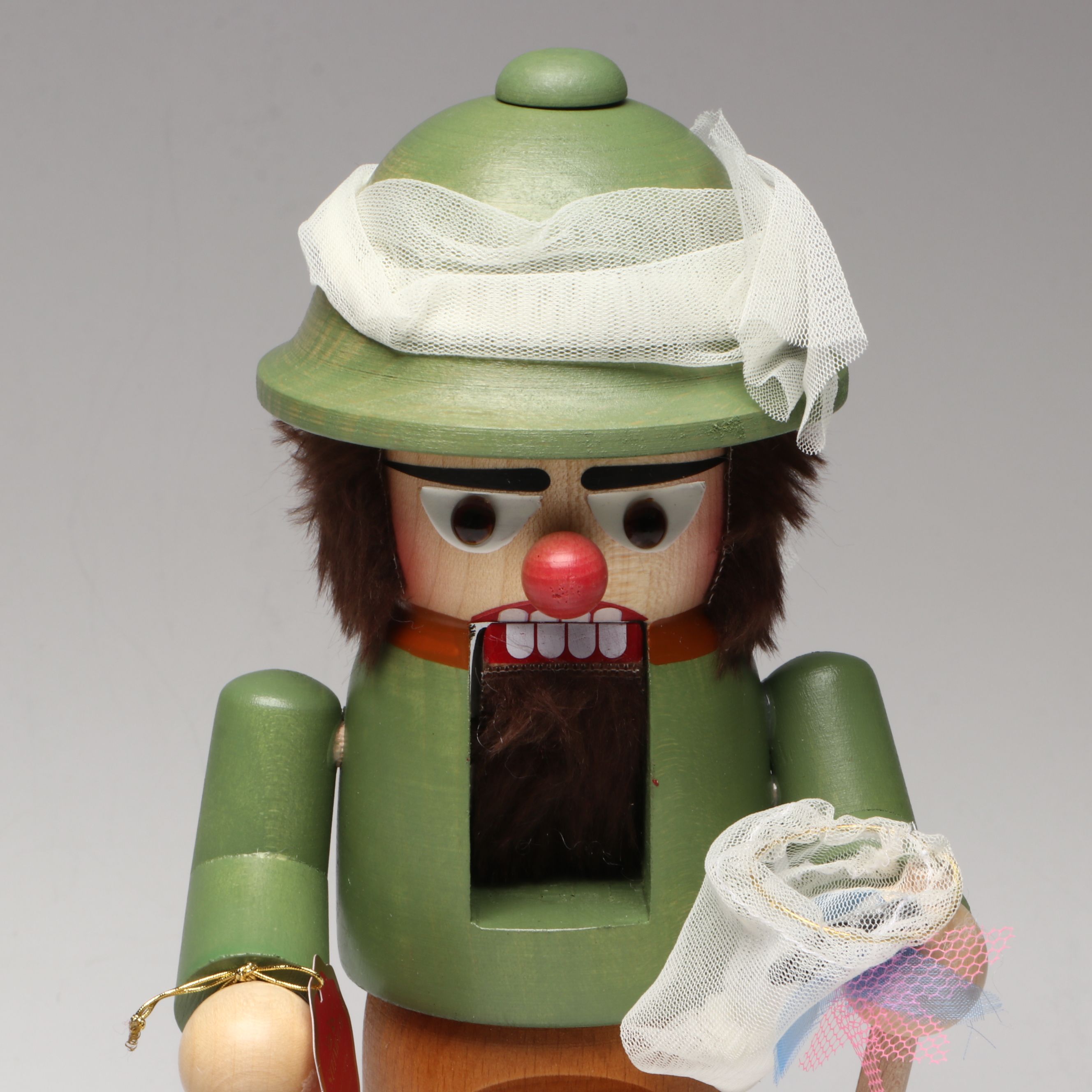 Steinbach Entomologist Hand-Painted Wooden Nutcracker, 2000s
