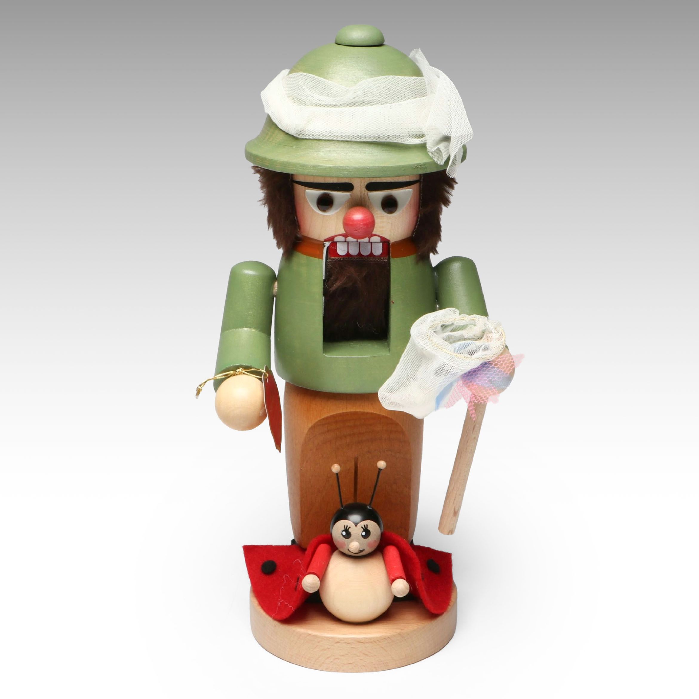 Steinbach Entomologist Hand-Painted Wooden Nutcracker, 2000s