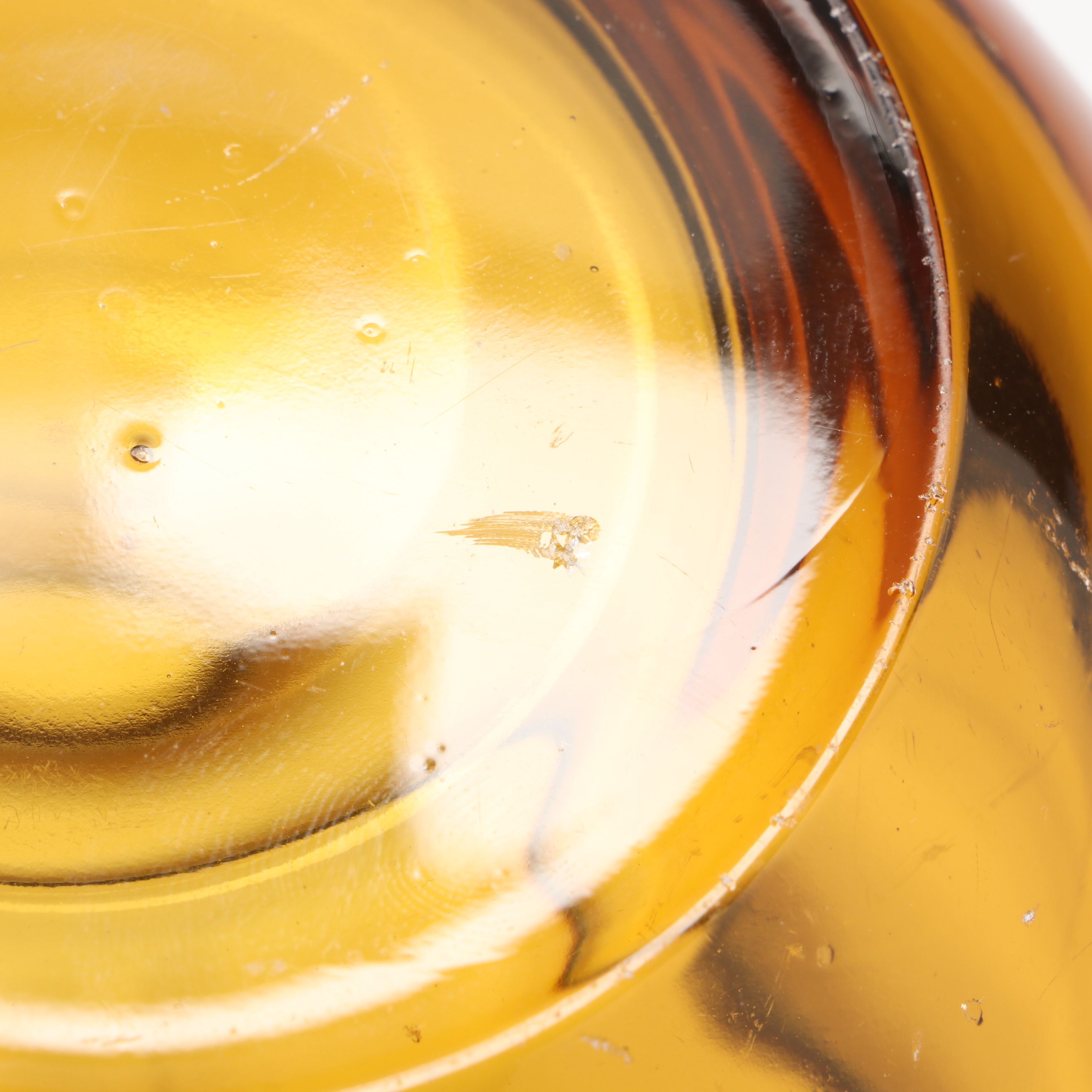 Kosta-Boda "Atoll" with Vintage Amber Glass Bowls