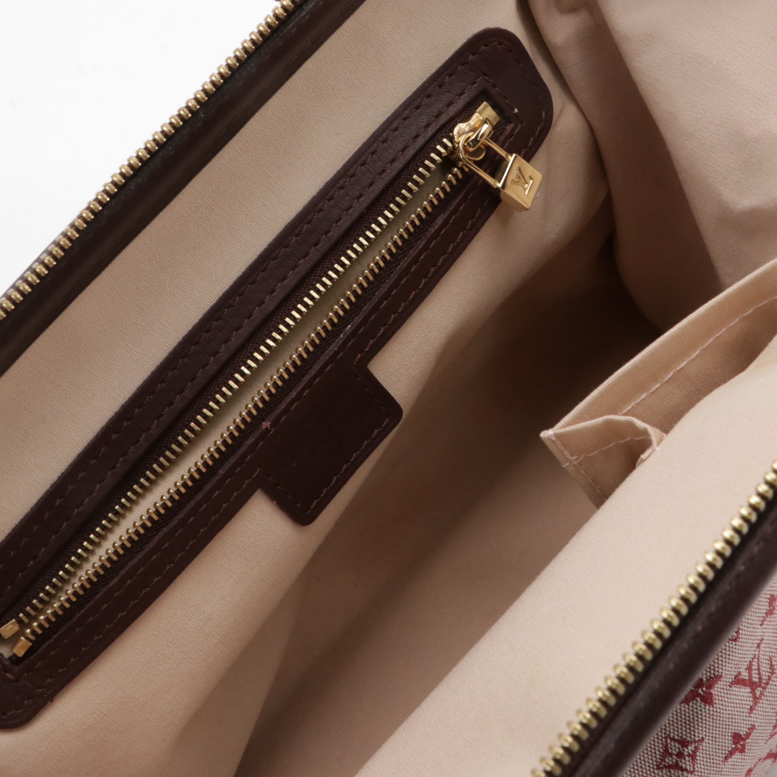 Louis Vuitton Josephine PM Bag in Cherry Monogram Mini Lin Canvas and Leather