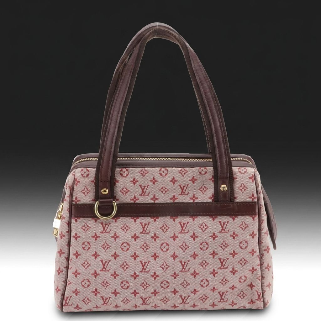 Louis Vuitton Josephine PM Bag in Cherry Monogram Mini Lin Canvas and Leather