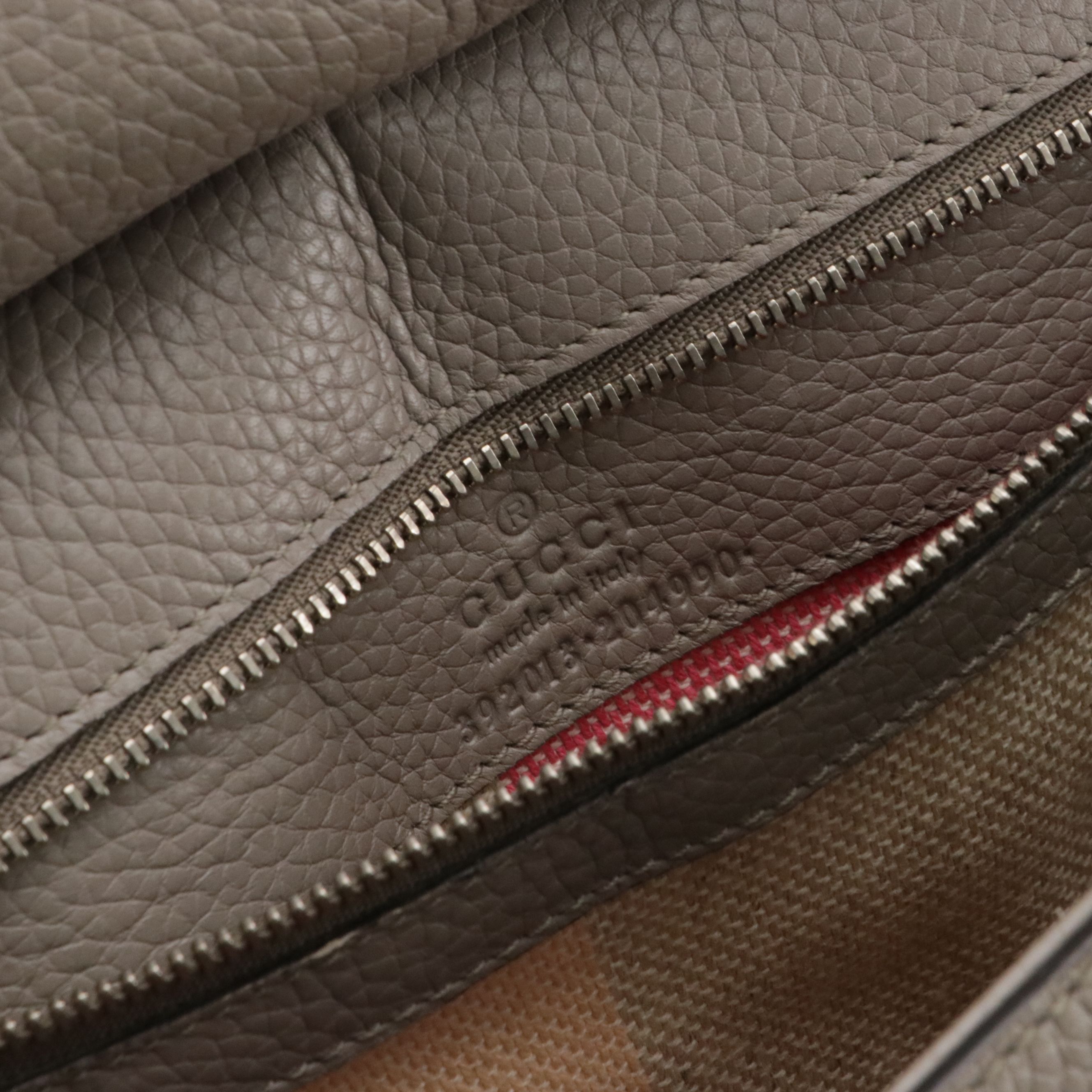 Gucci Bamboo Turn Lock Medium Daily Two-Way Satchel in Grey Grained Calfskin