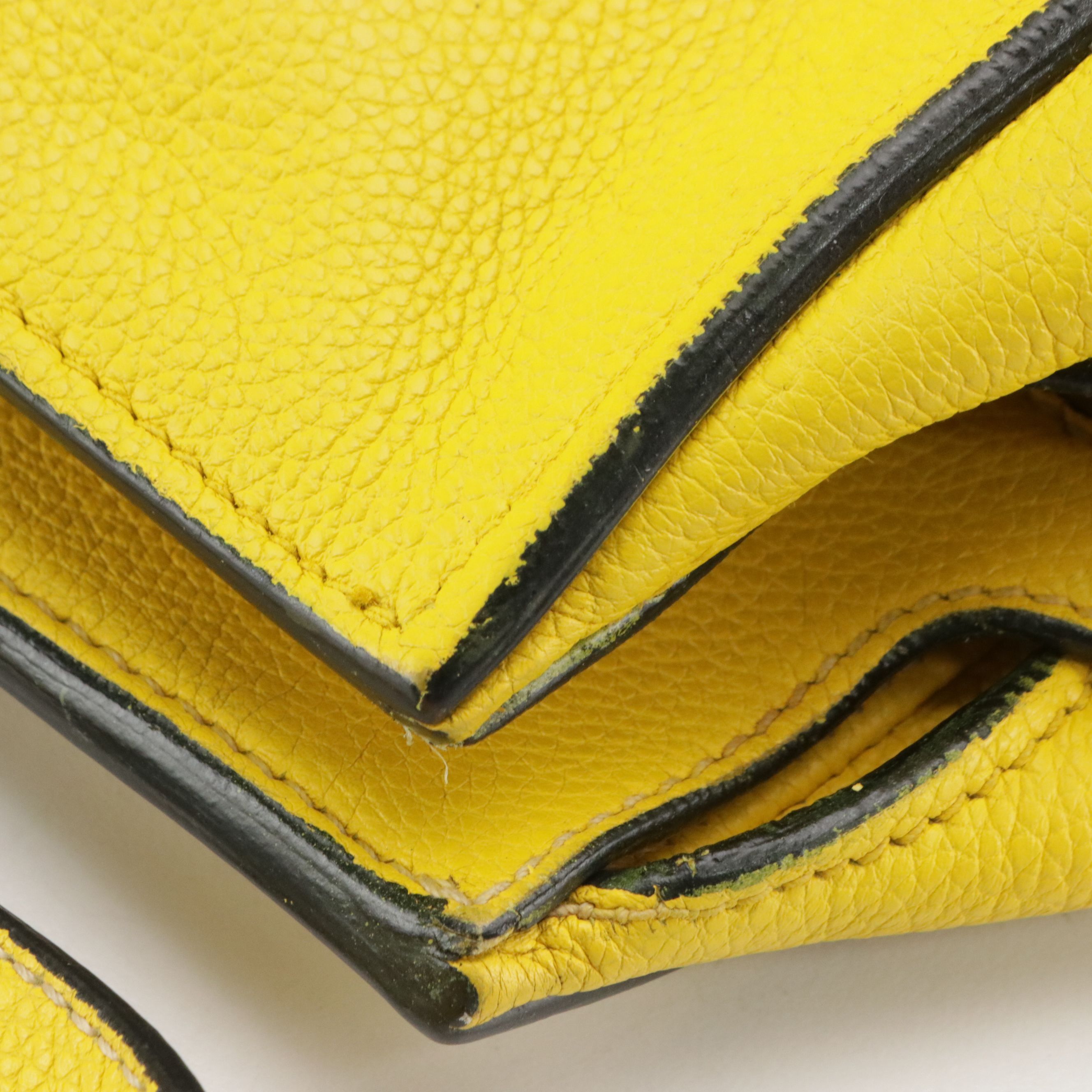 Prada Two-Way Satchel Bag in Lemon Yellow Vitello Daino Leather