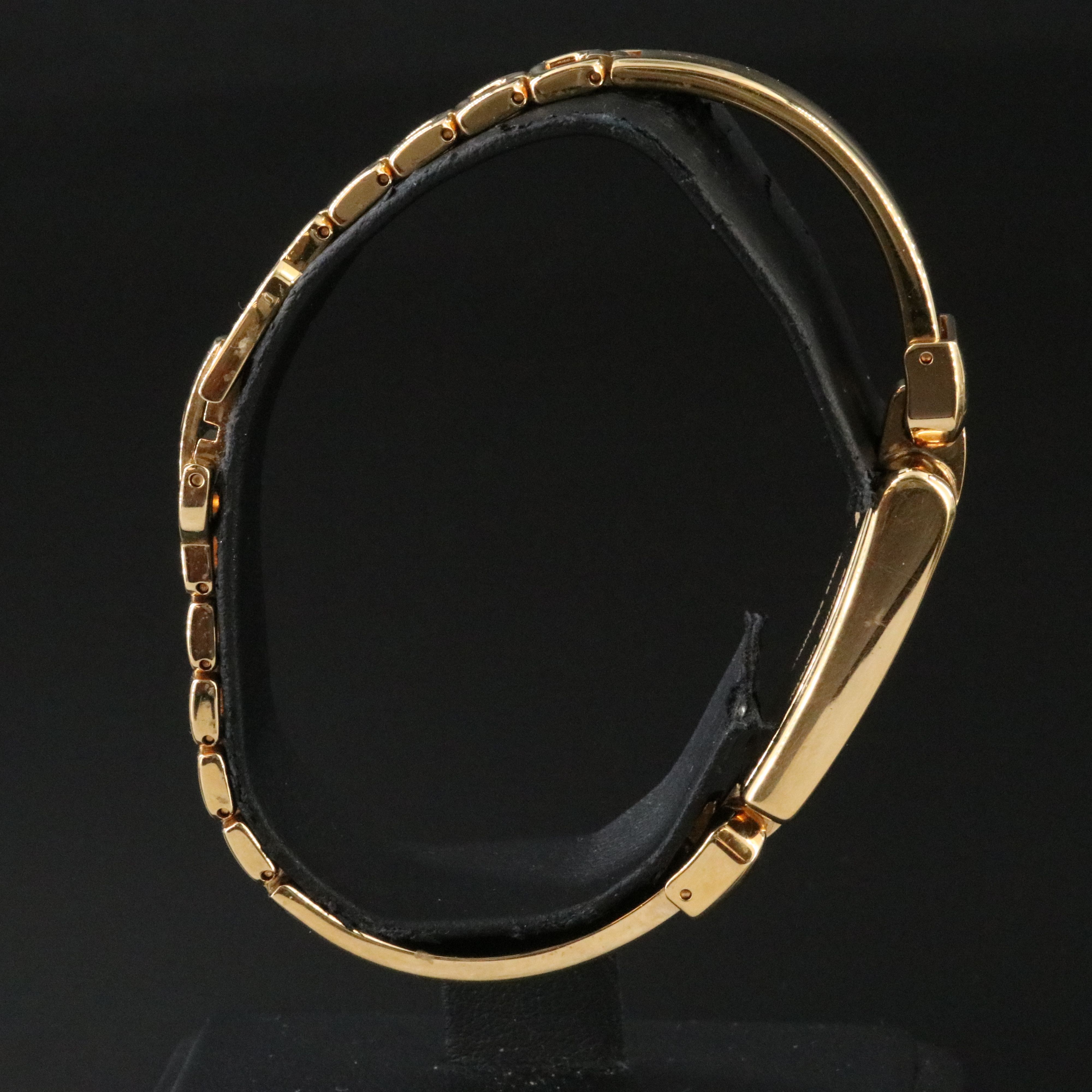 Movado Vivo Baguette Gold Tone Black Dial Watch