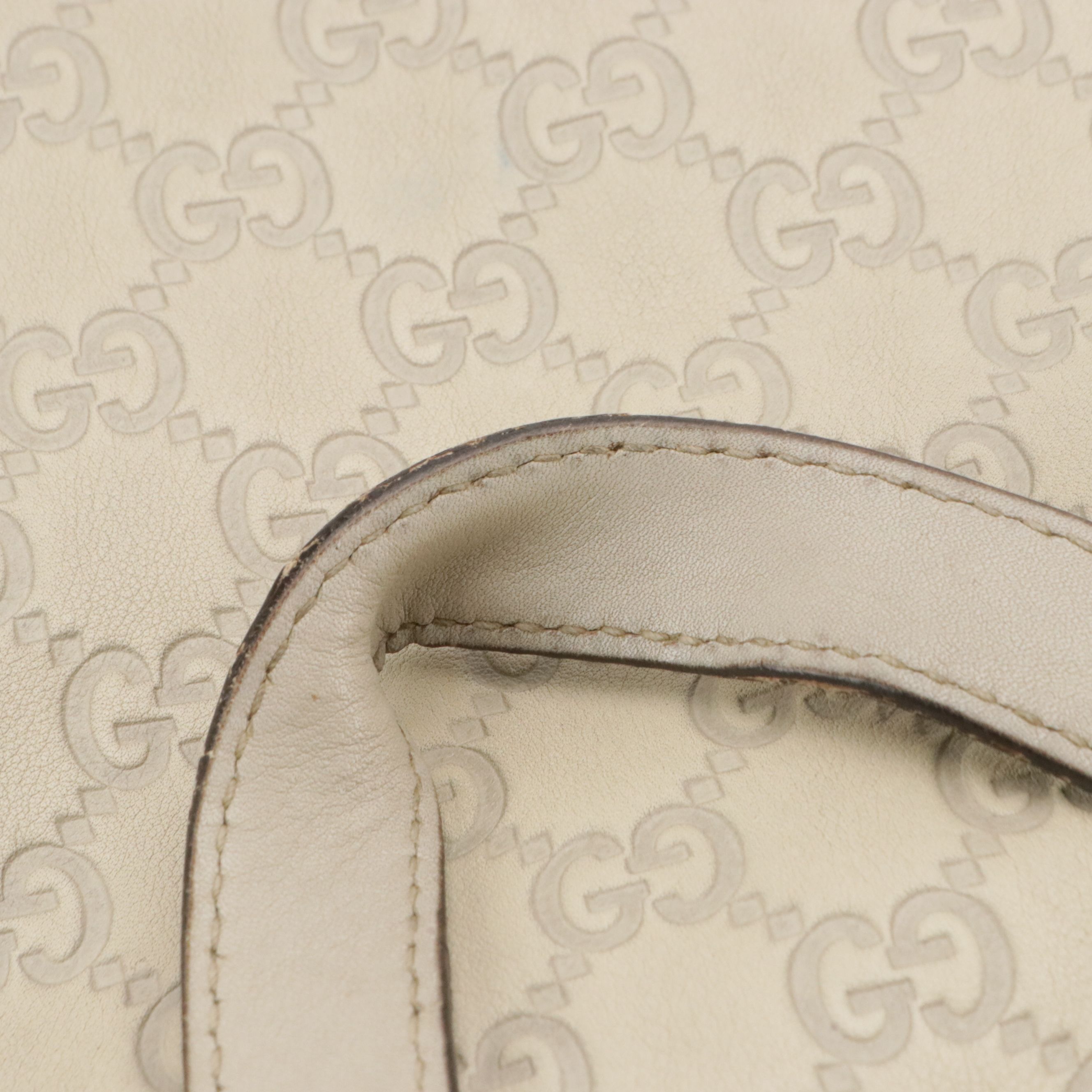 Gucci Vertical Tote Bag in Light Beige Guccissima Calfskin Leather