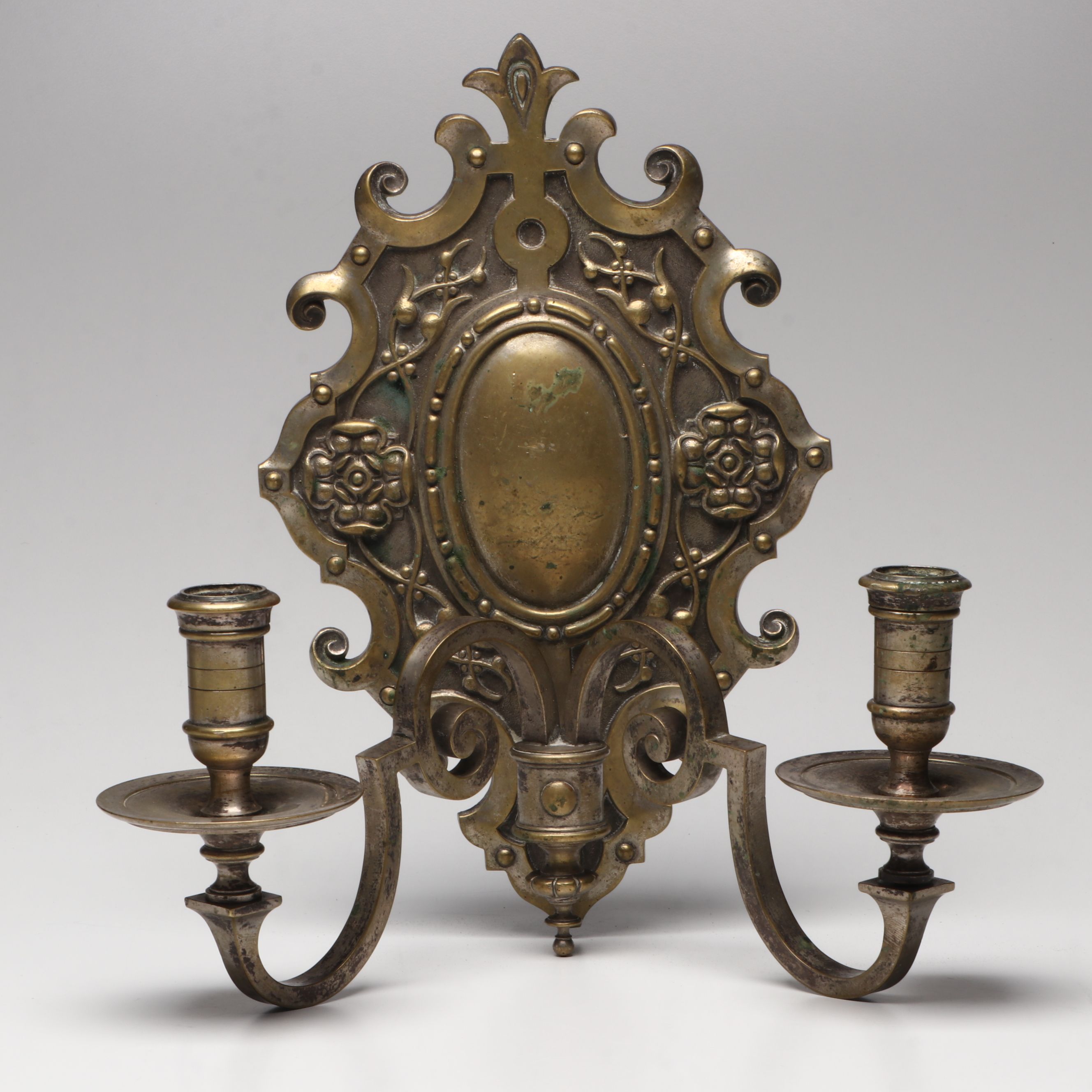 Maison Bagues French Parcel Gilt Finish Double Wall Sconces