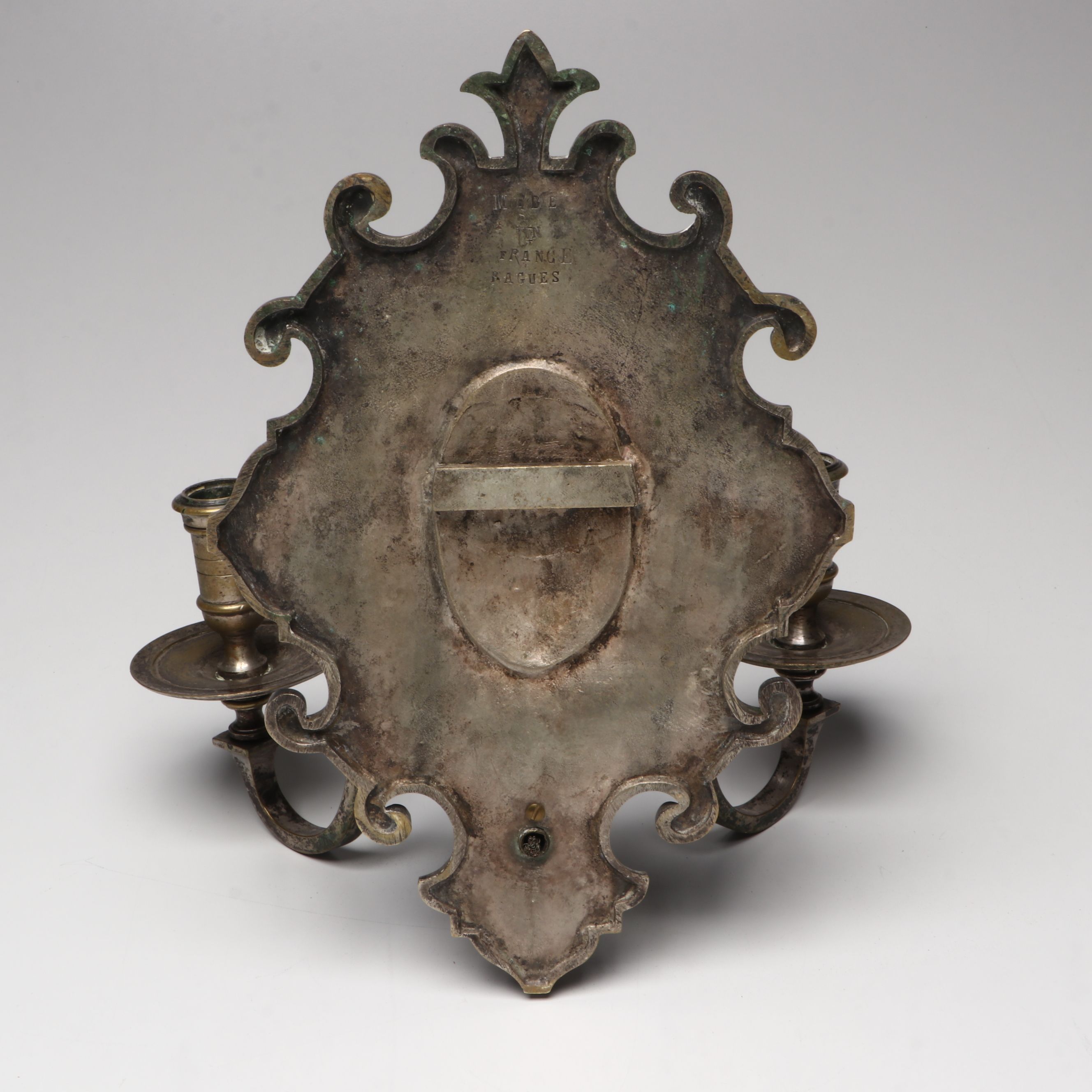 Maison Bagues French Parcel Gilt Finish Double Wall Sconces