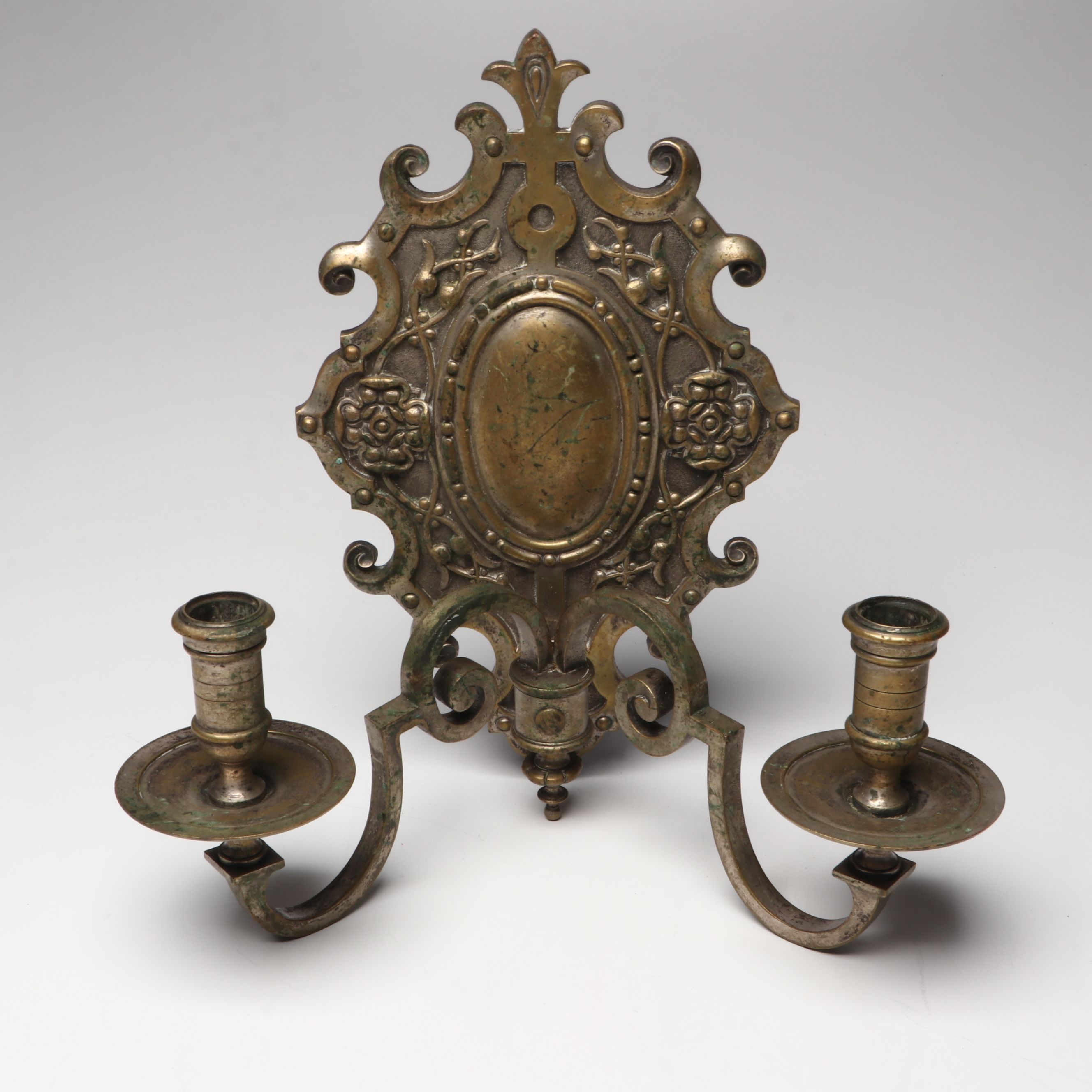 Maison Bagues French Parcel Gilt Finish Double Wall Sconces