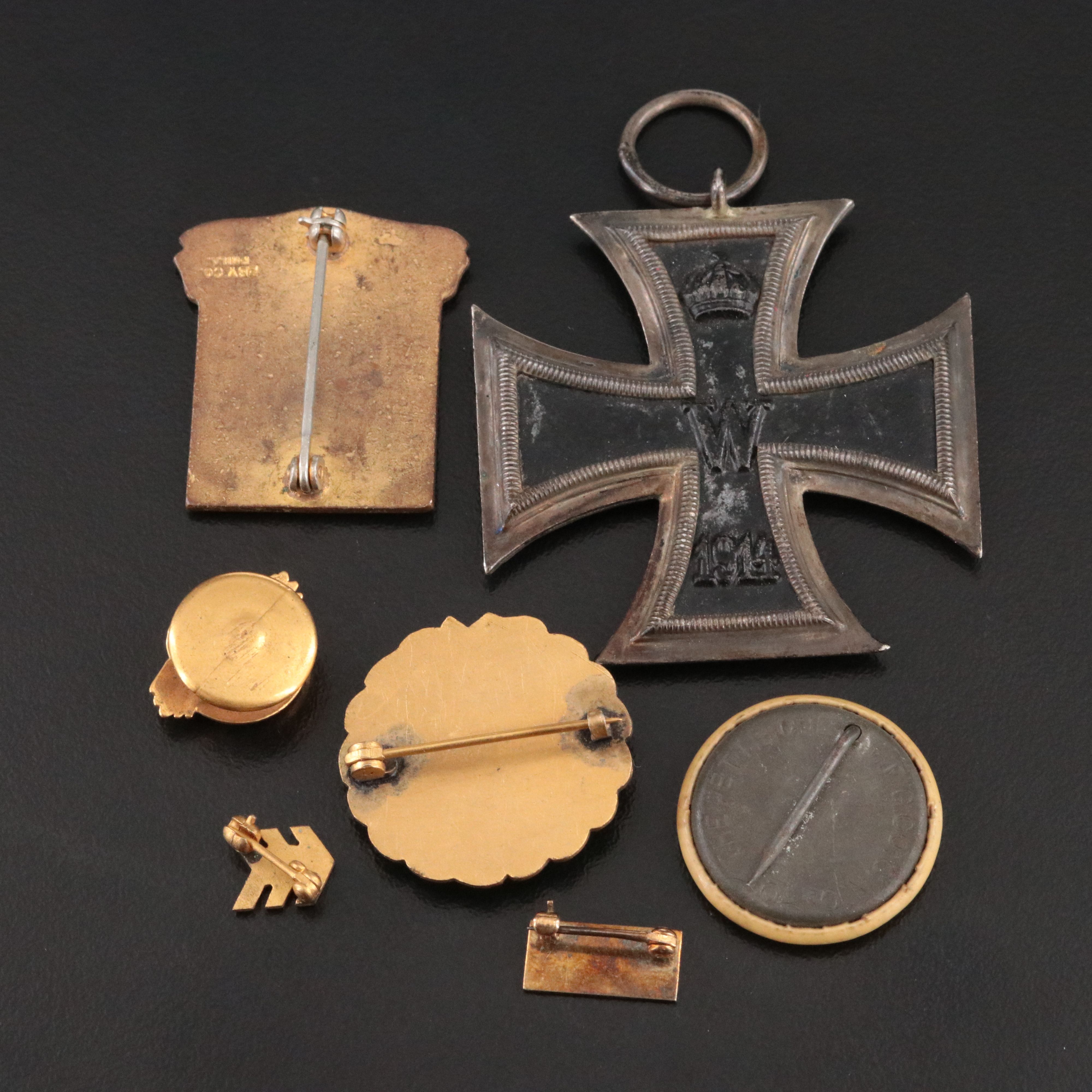 Vintage Pin and Pendant Assortment Featuring Enamel and 900 Silver