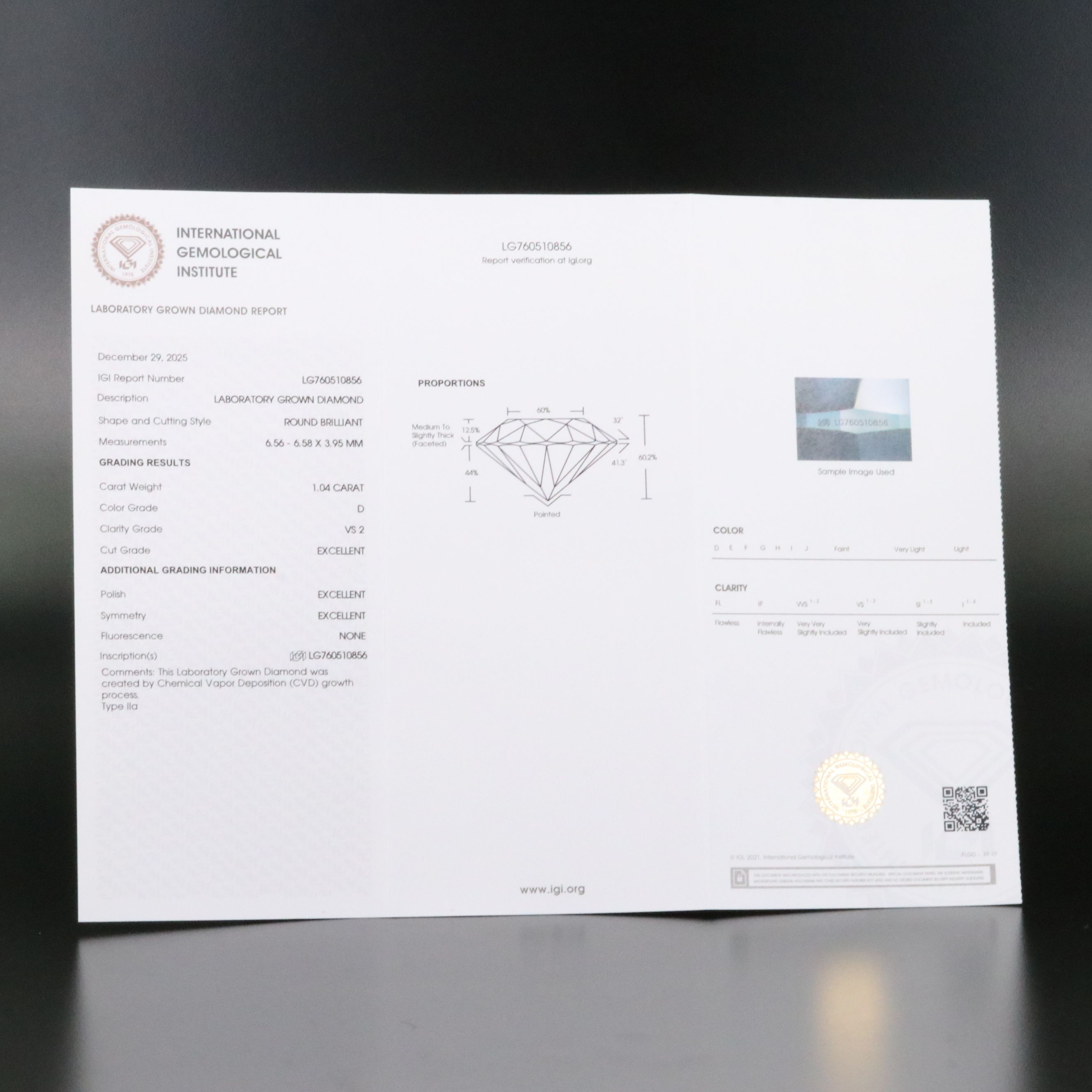 Loose 2.08 CTW Matched Pair Lab Grown Diamonds with IGI Reports