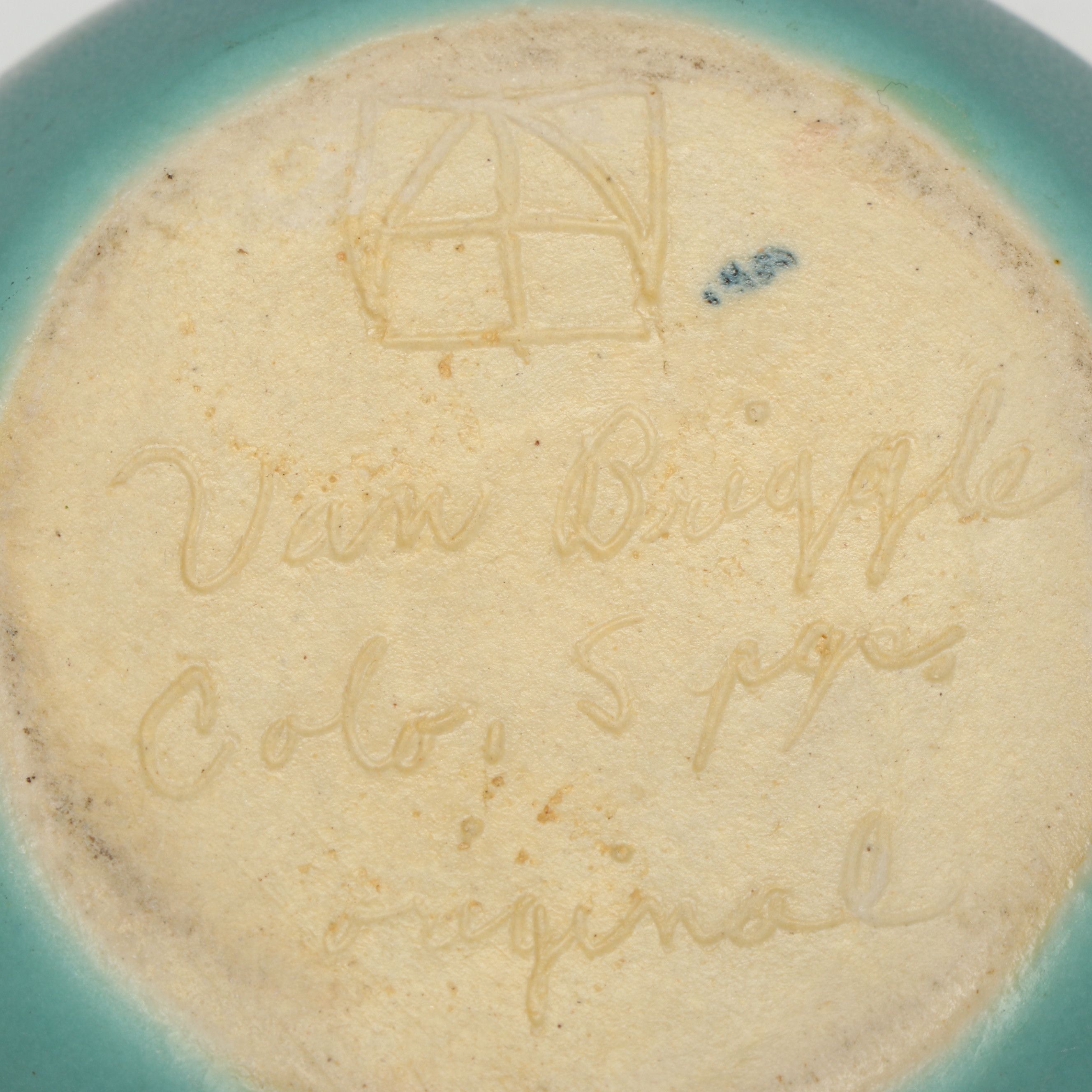 Van Briggle Art Deco Blue Glaze Ceramic Creamer