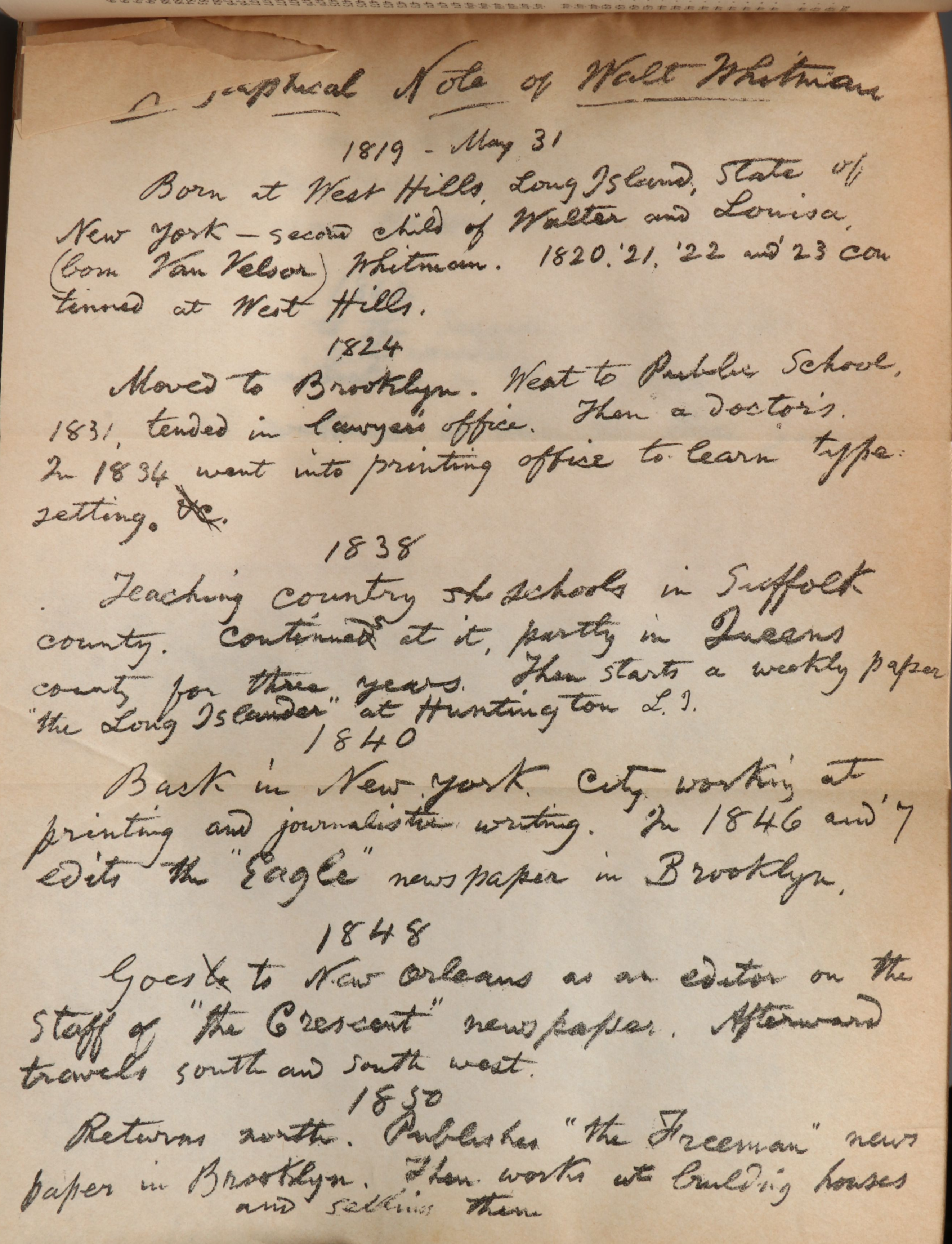 "Leaves of Grass" by Walt Whitman, 1900