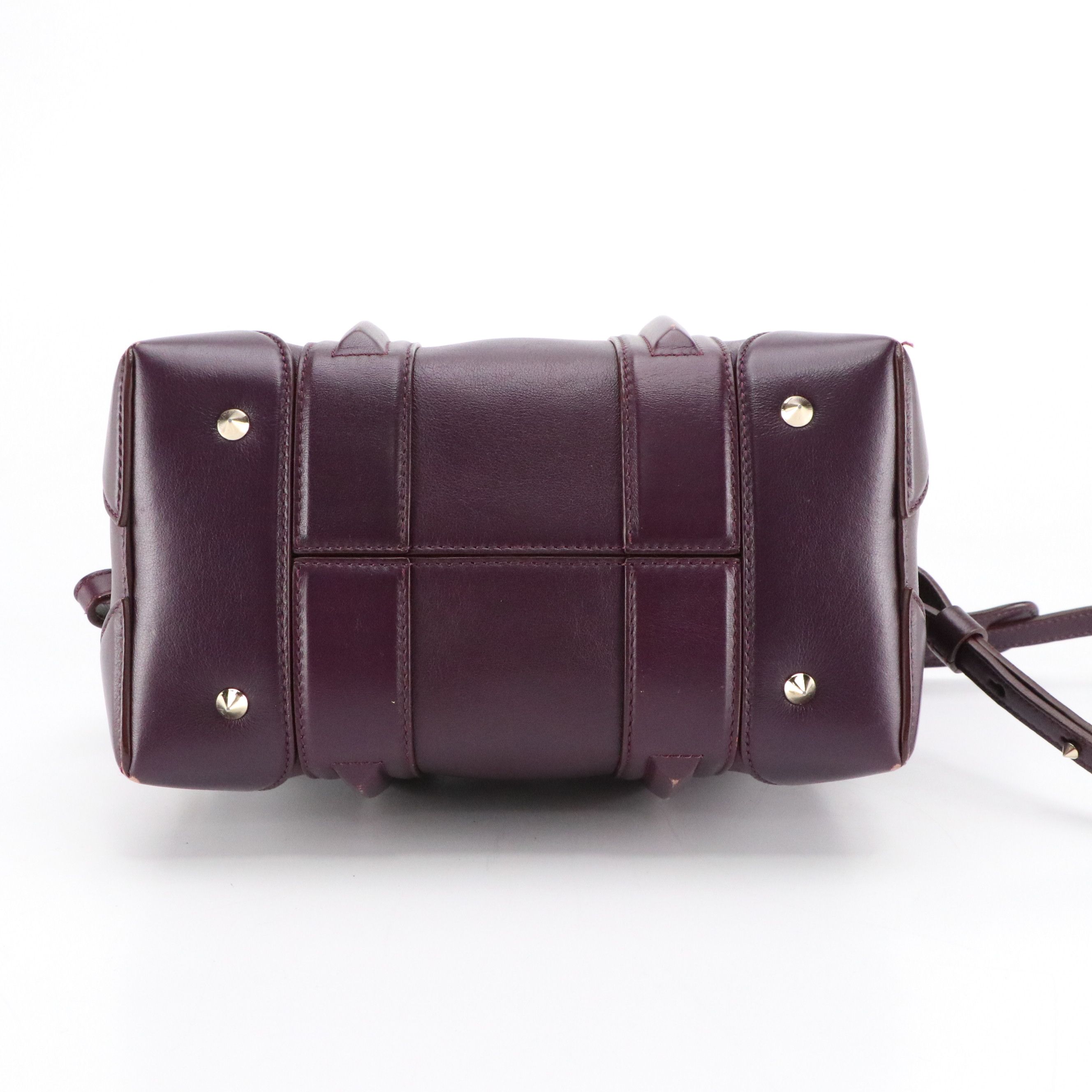 Givenchy Mini Lucrezia Two-Way Boston Bag in Purple Lambskin Leather