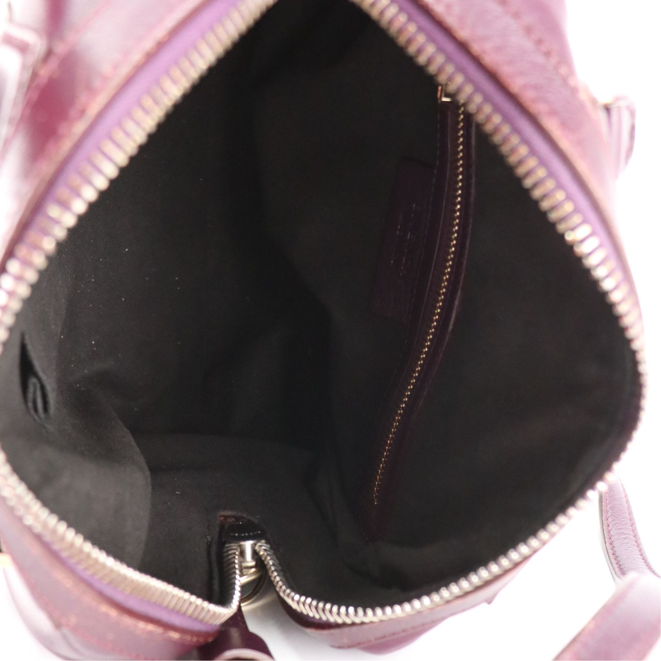Givenchy Mini Lucrezia Two-Way Boston Bag in Purple Lambskin Leather