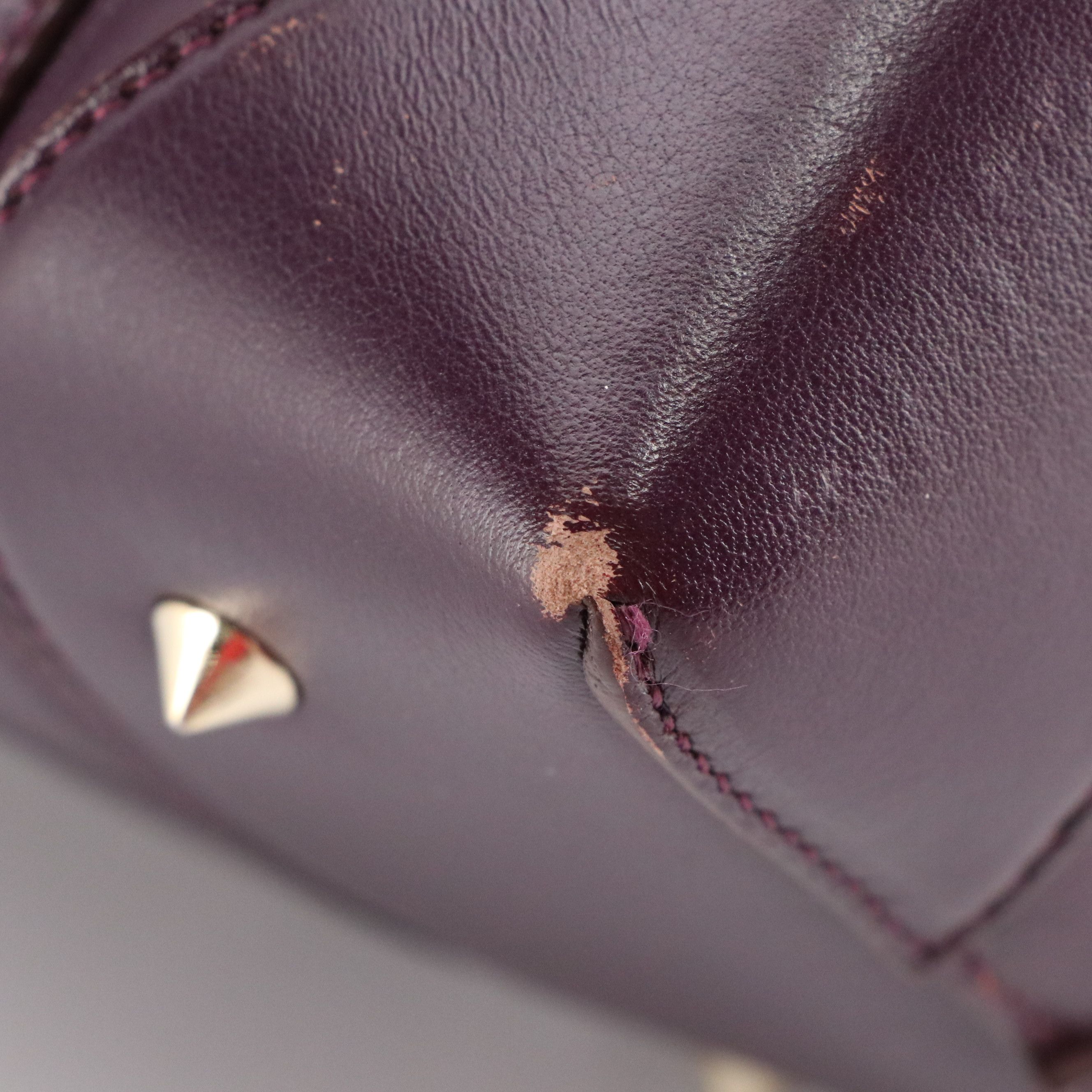 Givenchy Mini Lucrezia Two-Way Boston Bag in Purple Lambskin Leather