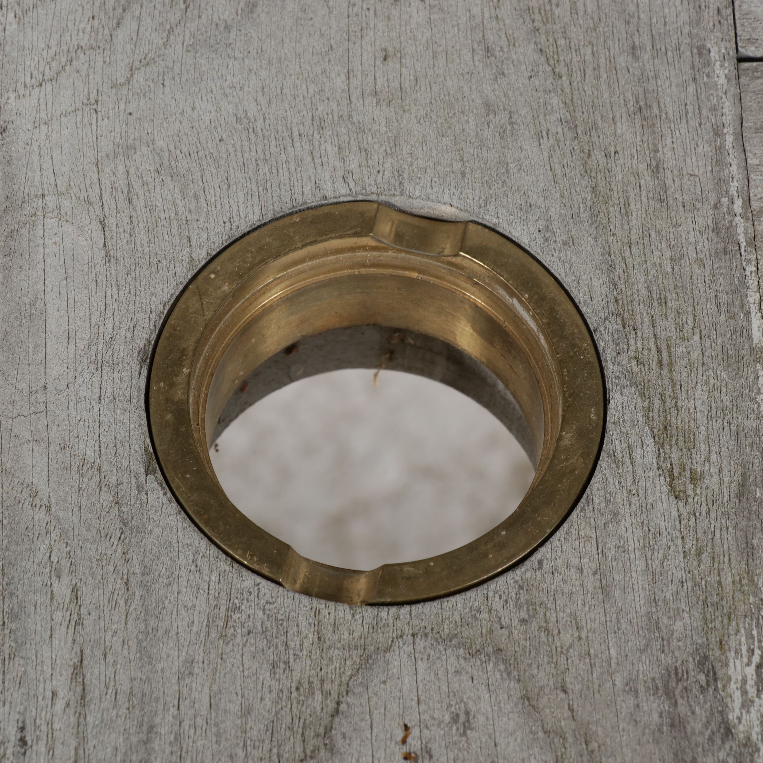 Weathered Wood Outdoor Trestle Dining Table, 21st Century