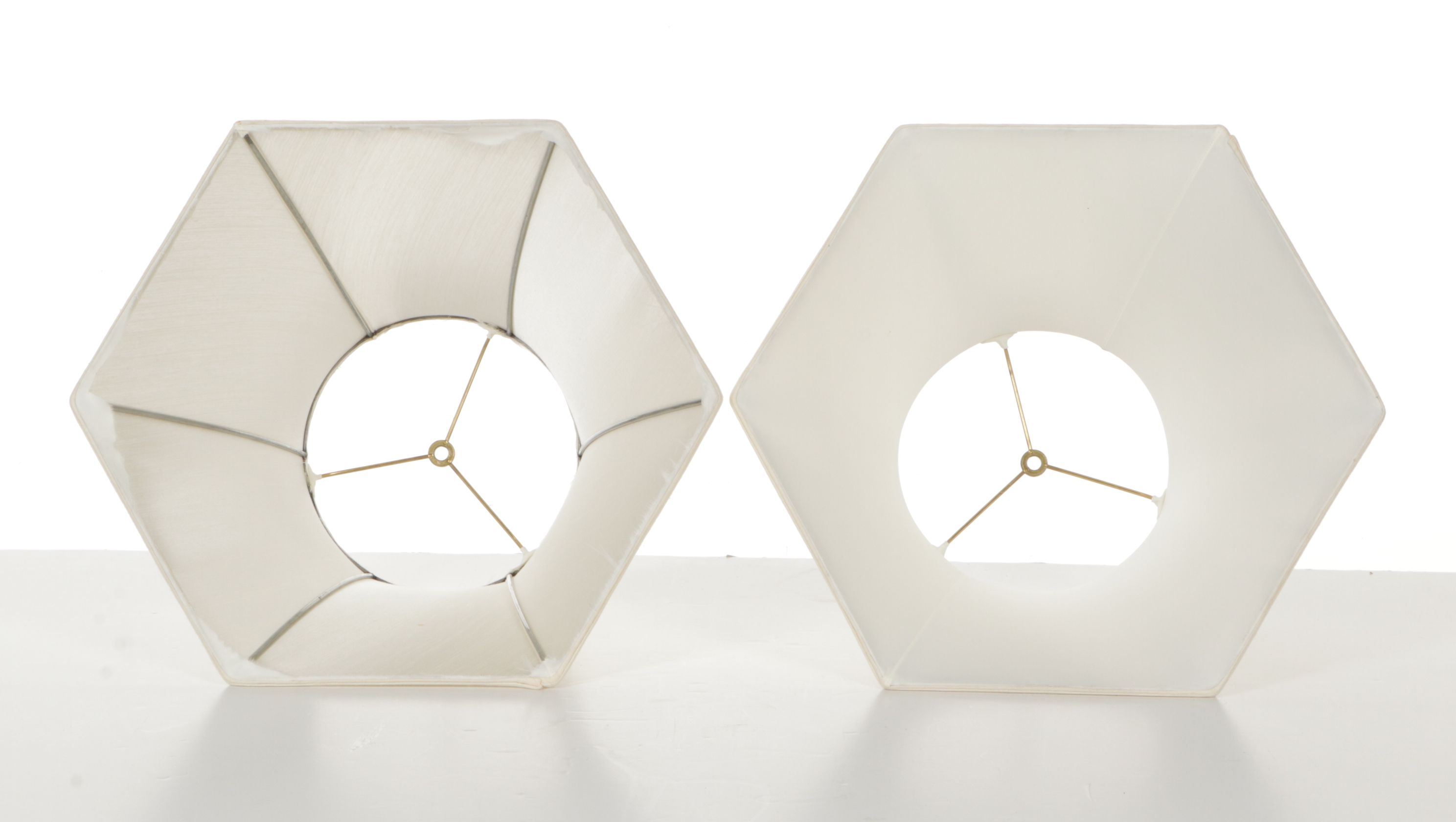 Pair of LaBarge Hand-Etched Brass Canister Style Table Lamps