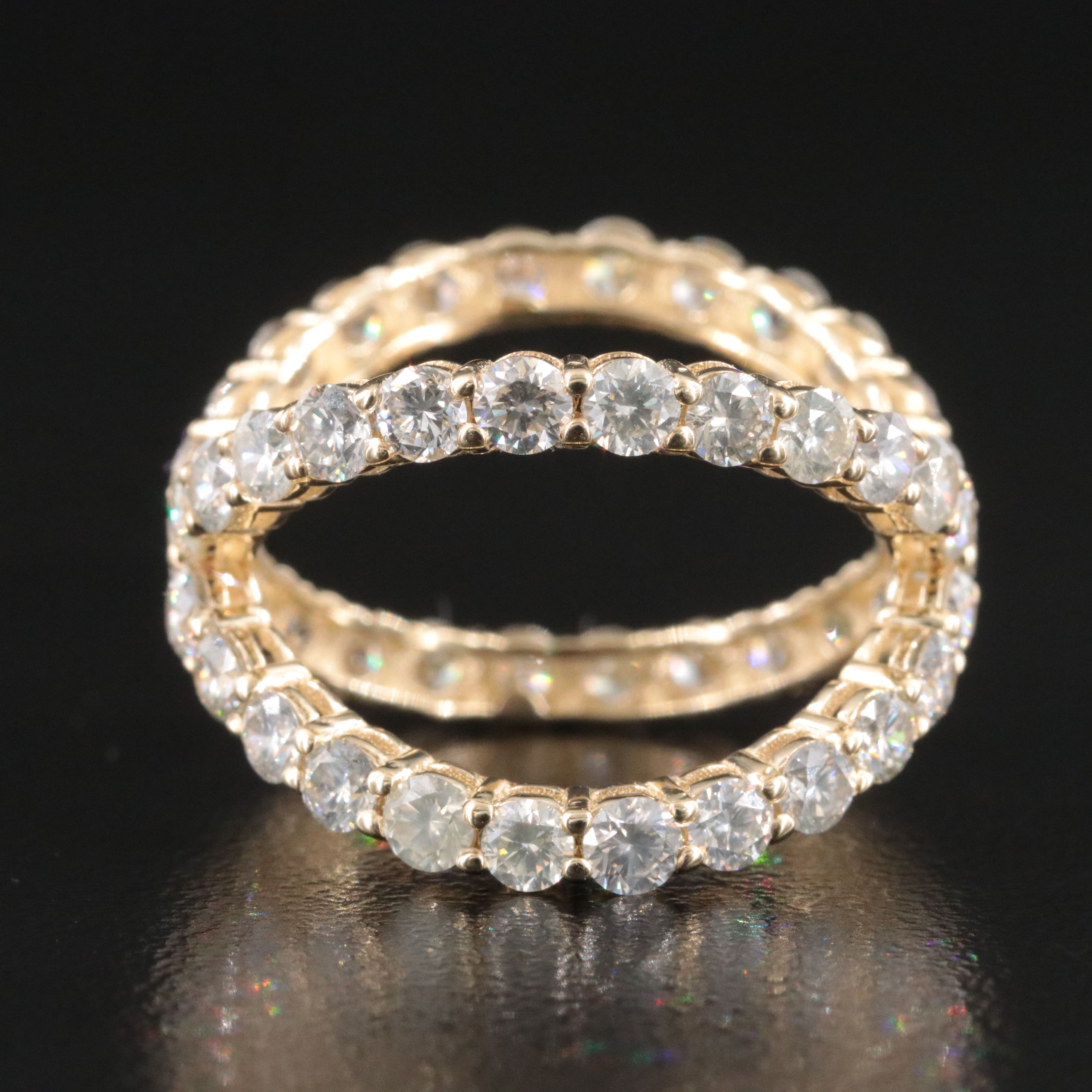 14K 2.52 CTW Diamond Crossover Ring