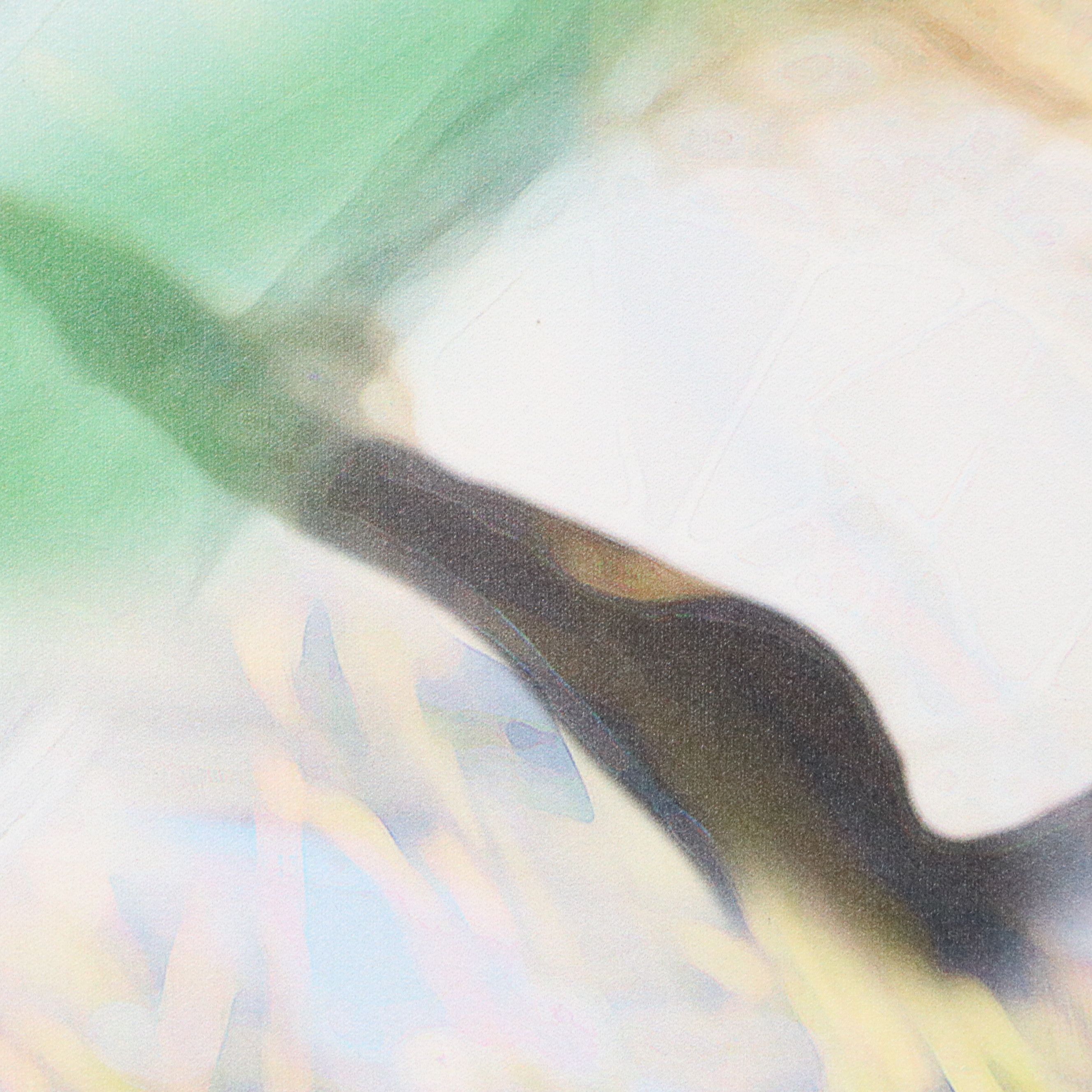 Giclée on Canvas of Woman Dancing in Sunlit Field, 21st Century