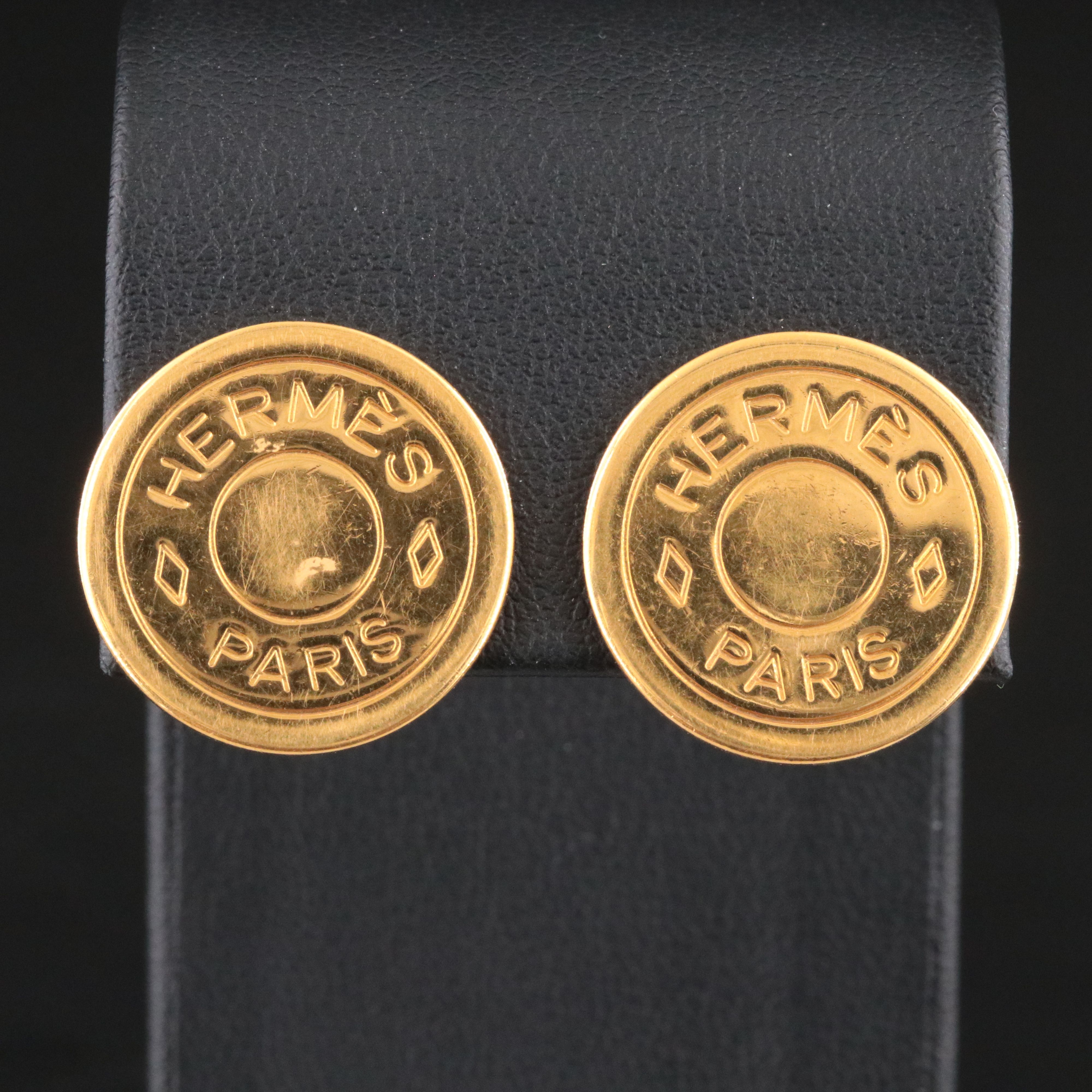 Hermès Clou de Selle Clip Earrings