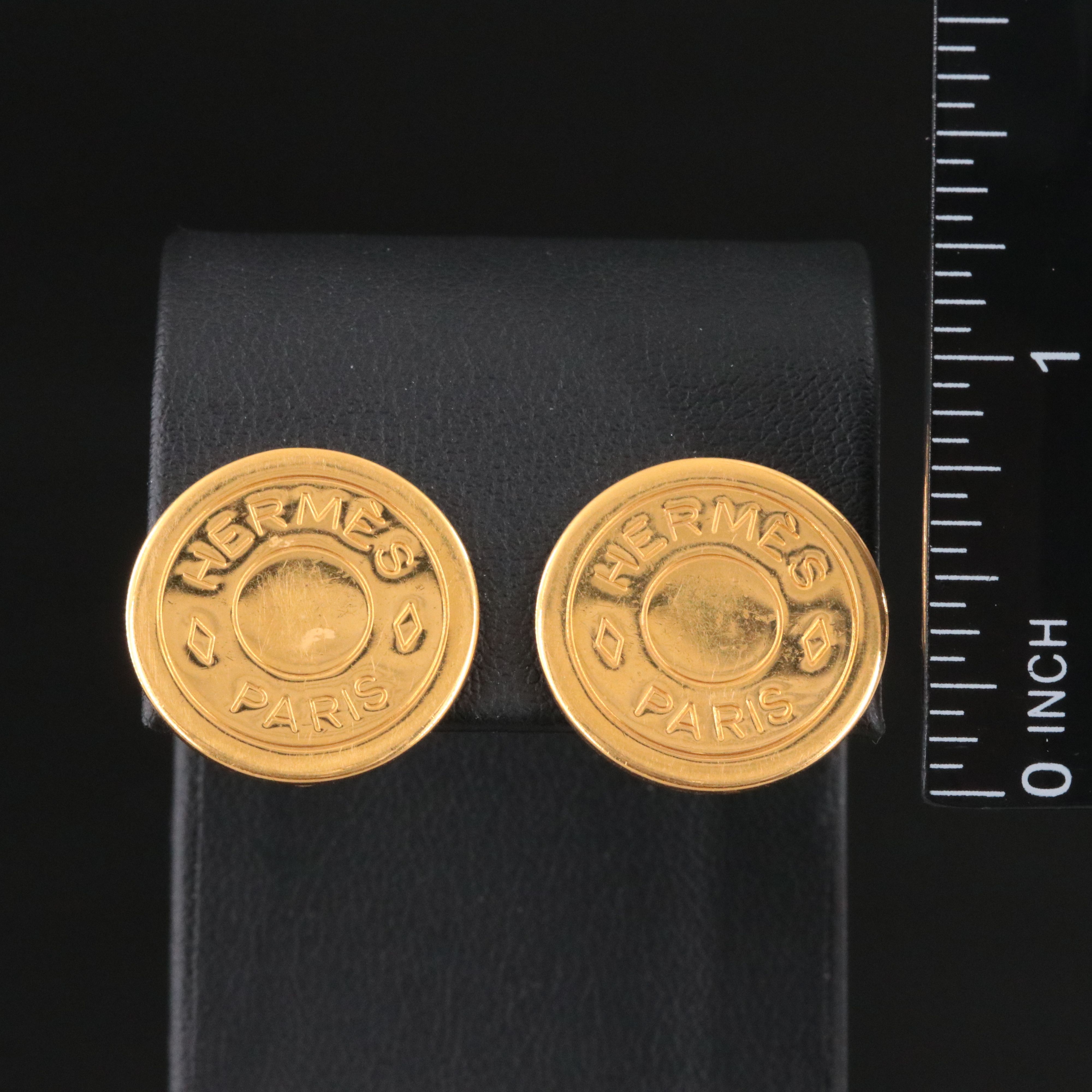 Hermès Clou de Selle Clip Earrings