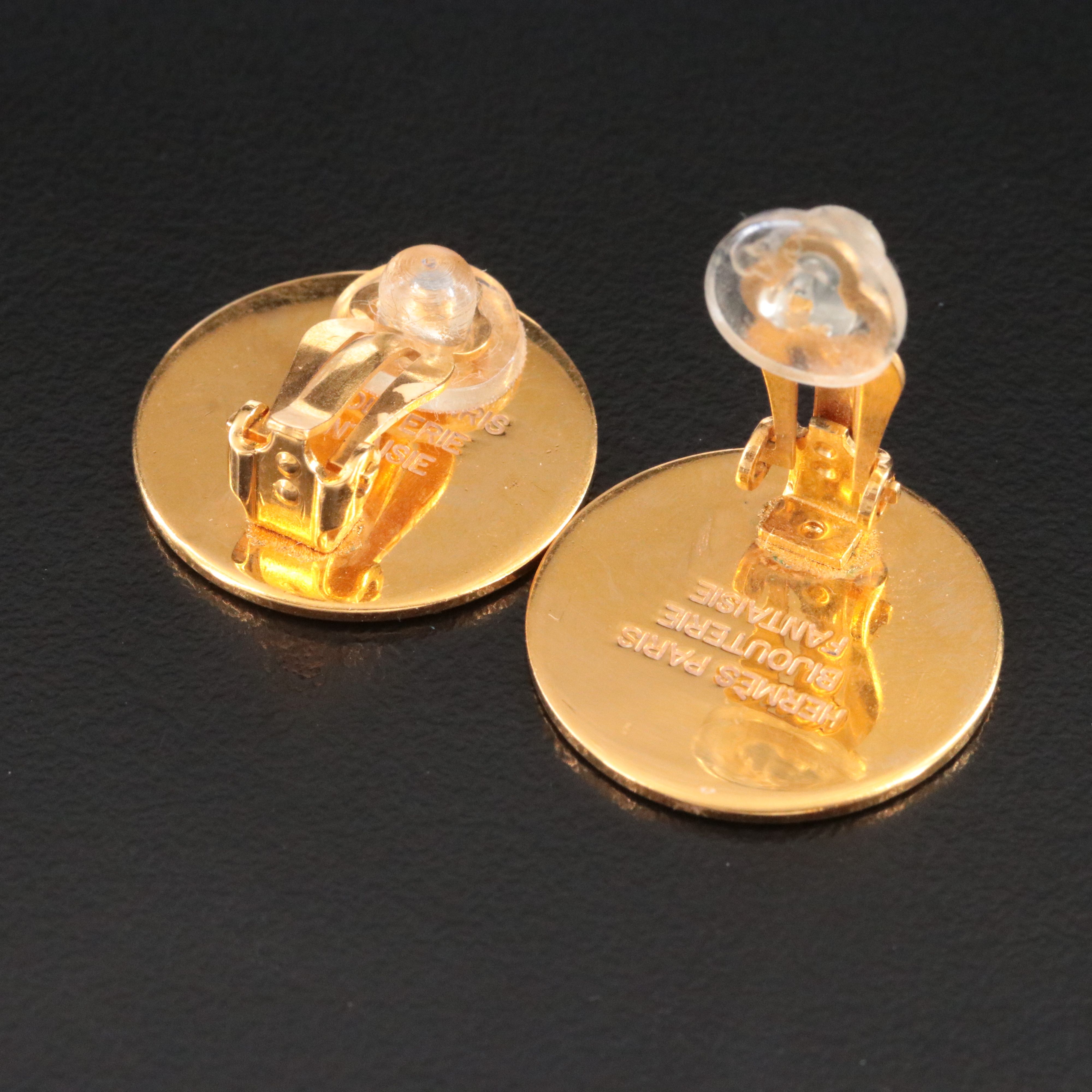 Hermès Clou de Selle Clip Earrings