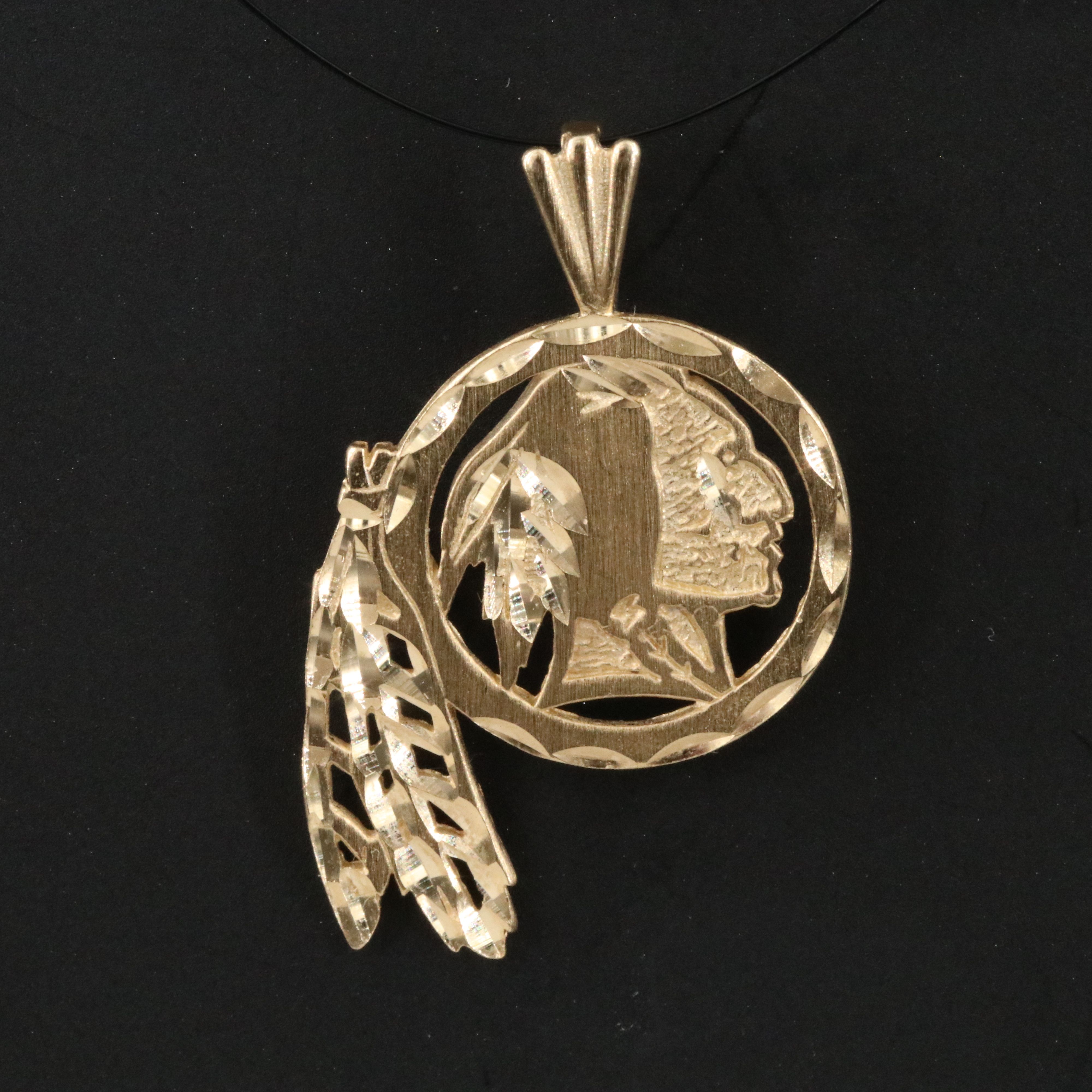 14K Washington Redskins Logo Pendant