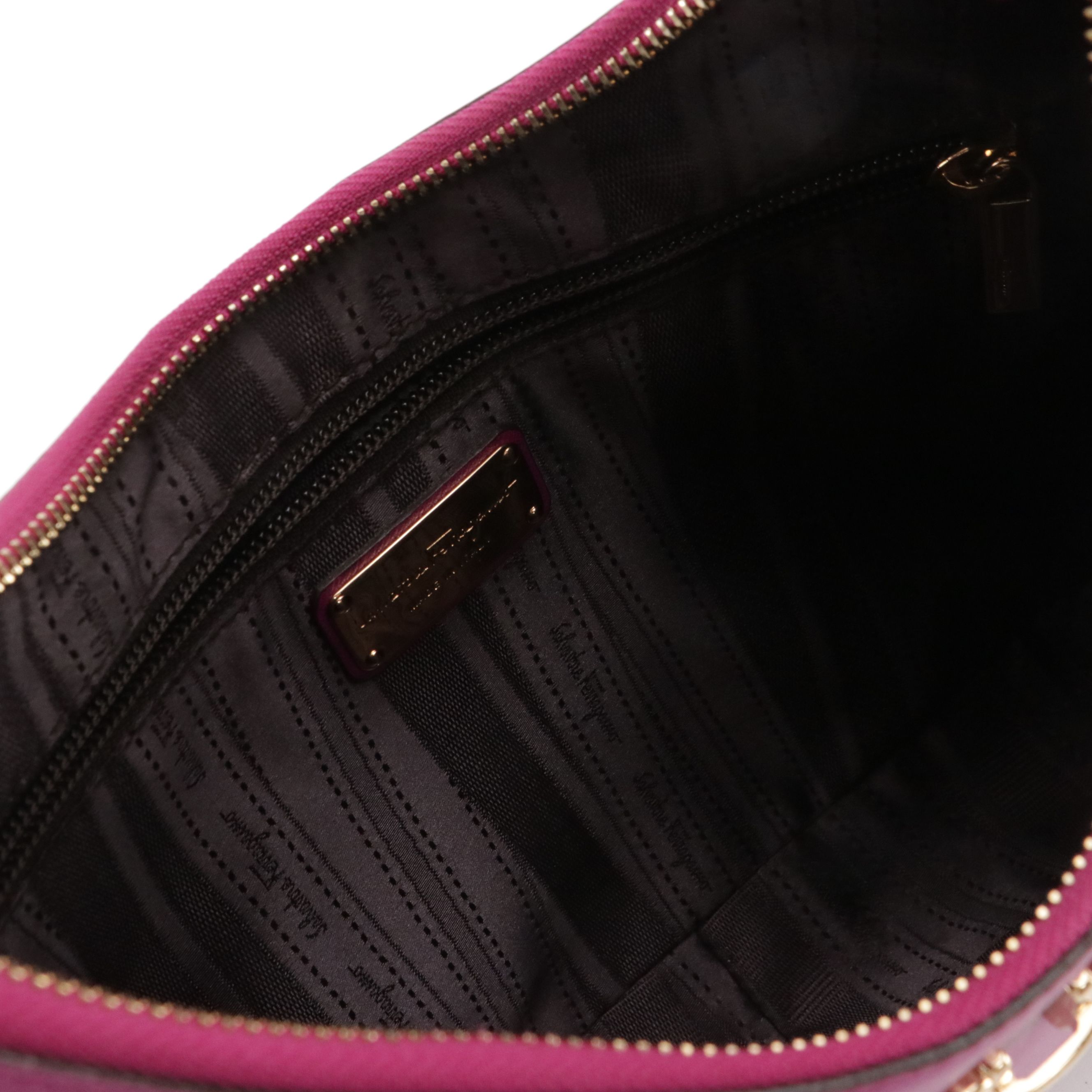 Salvatore Ferragamo Romano Hobo Shoulder Bag in Magenta Saffiano Leather