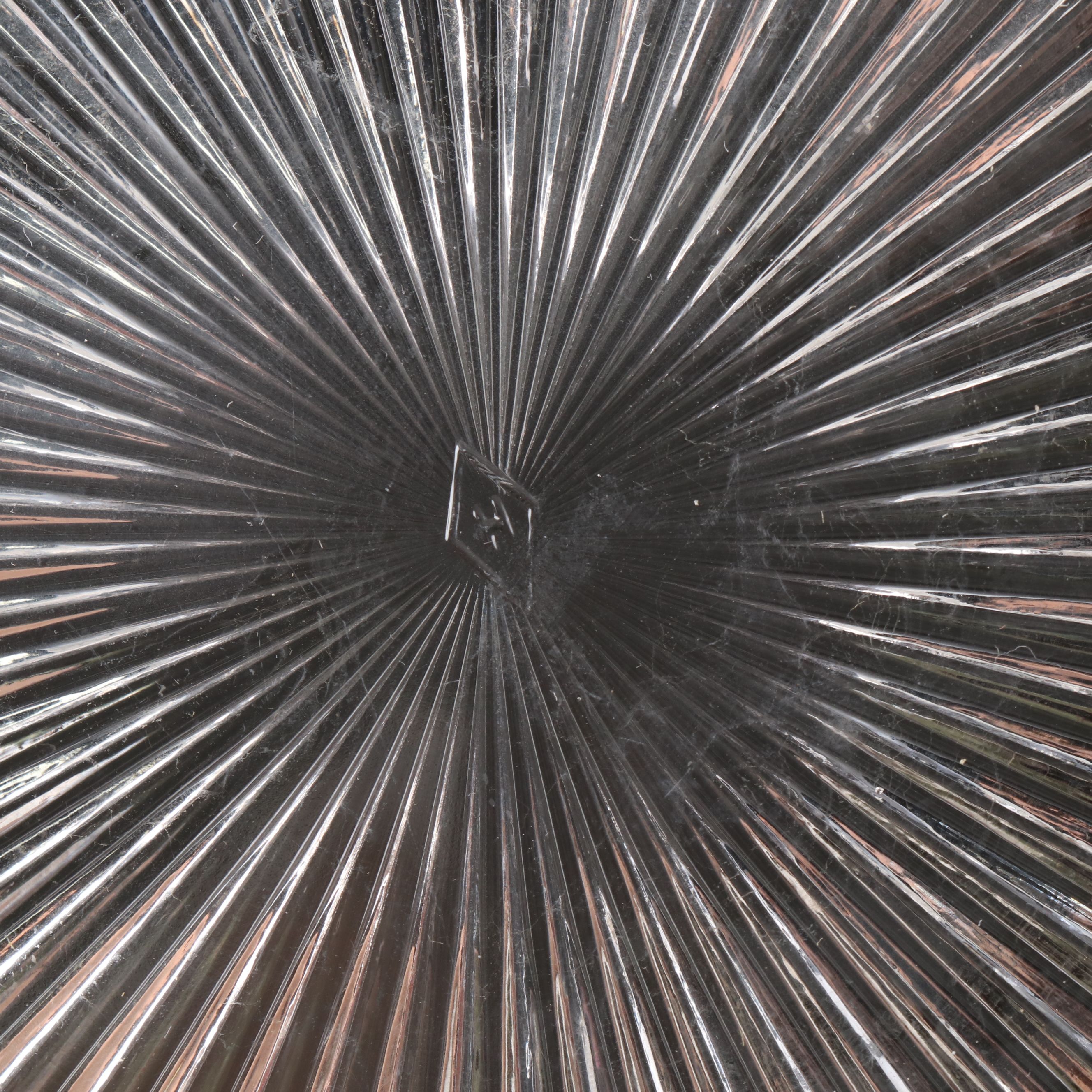 Heisey "Ridgeleigh" Pressed Glass Square Plates, Early to Mid-20th Century