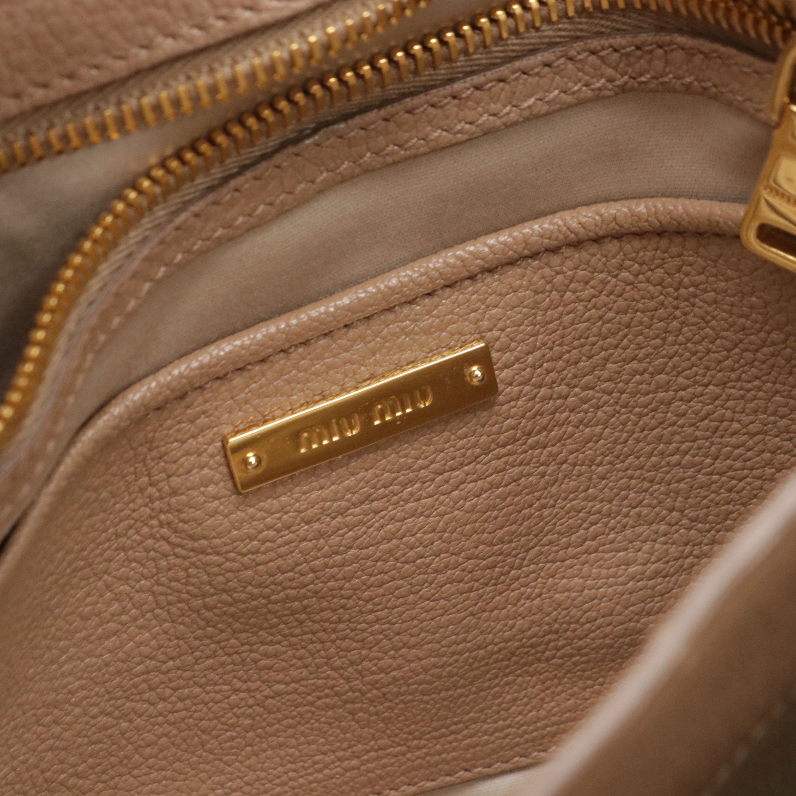 Miu Miu Small Madras Satchel Bag in Bicolor Grained Leather
