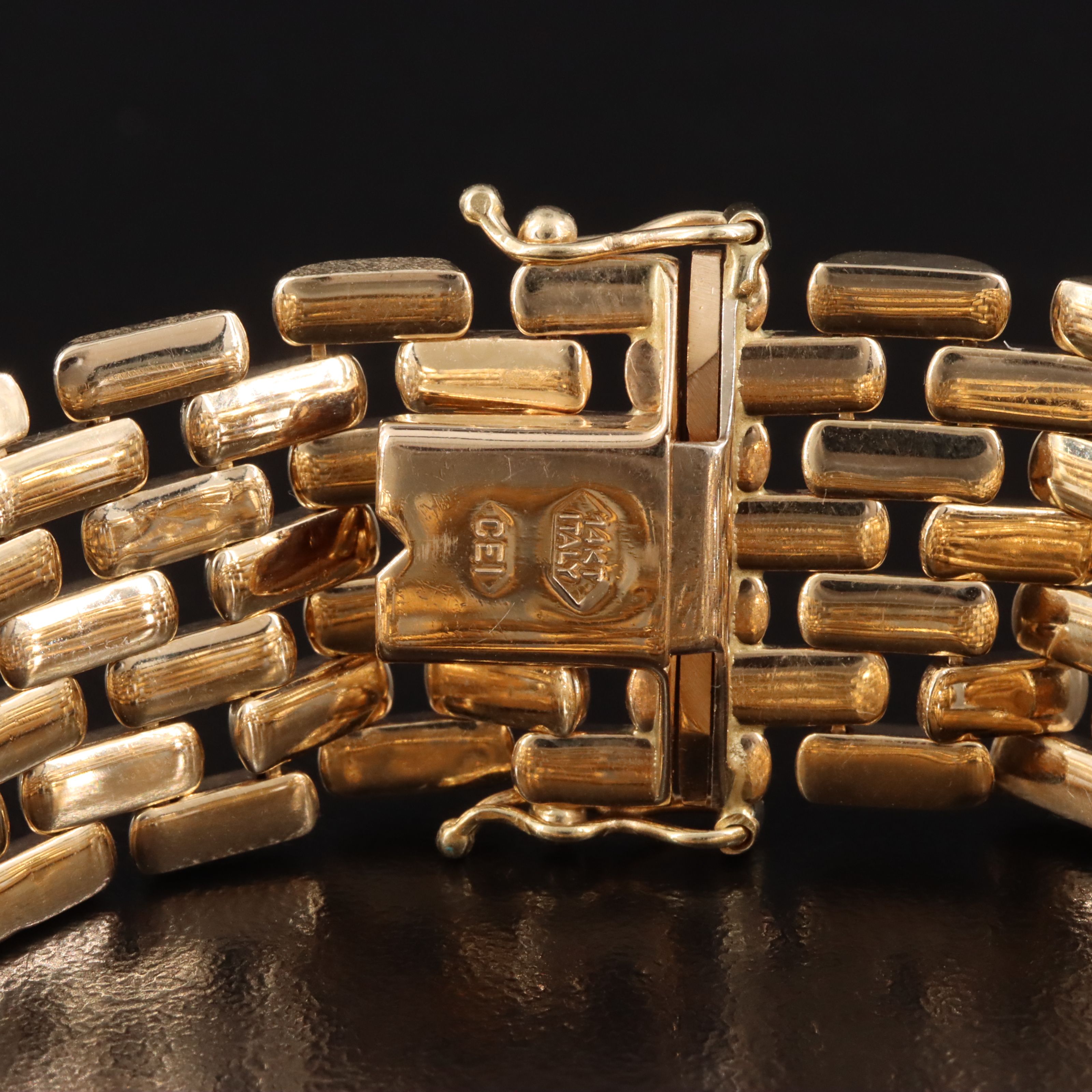 14K Panther Link Bracelet