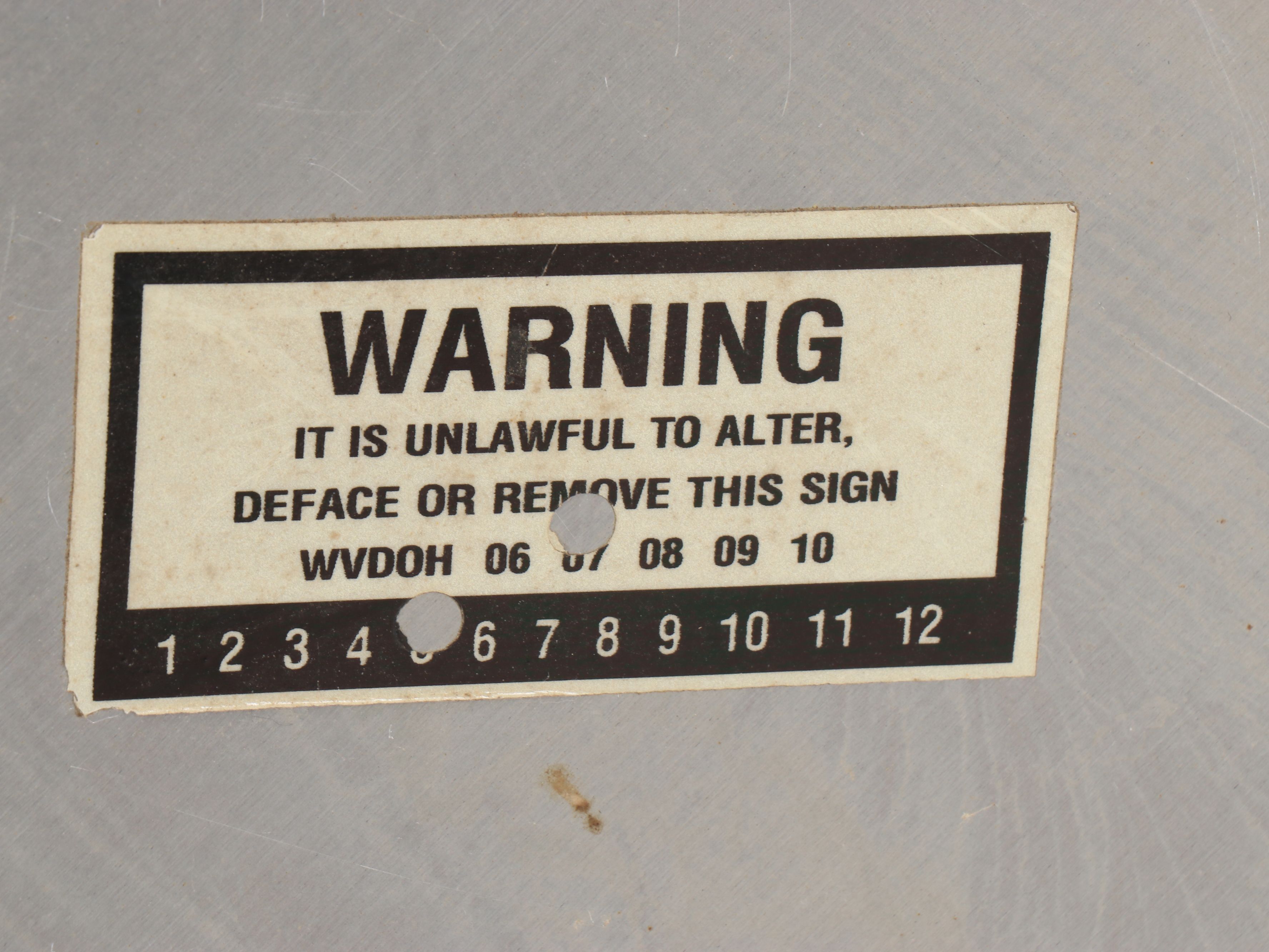 West Virginia Metal Speed Limit Sign, 21st Century