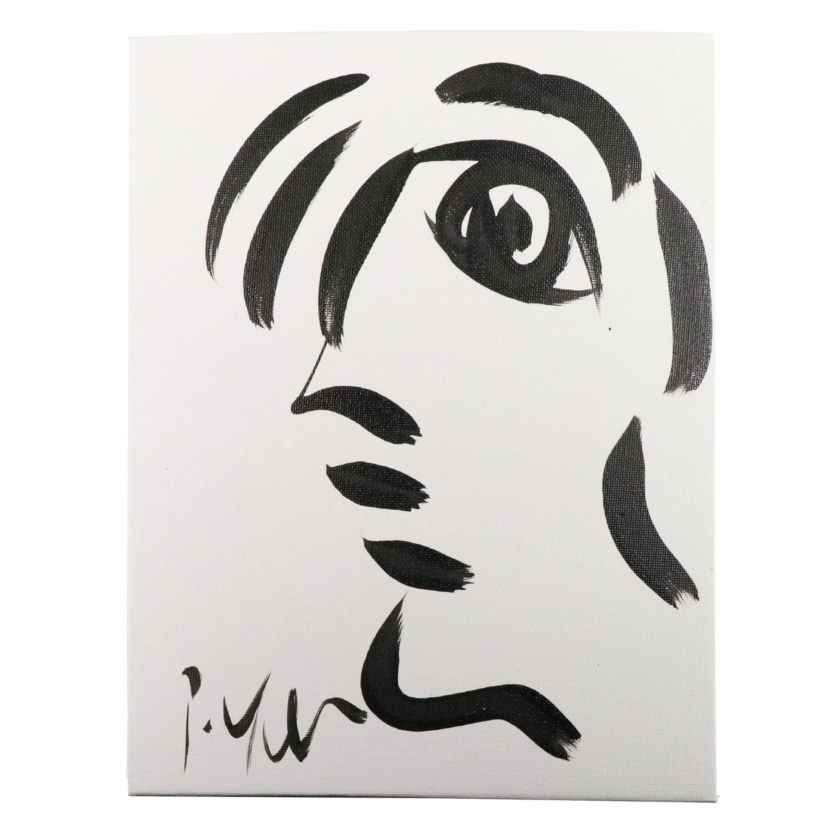 Peter Robert Keil Stylized Acrylic Portrait | EBTH