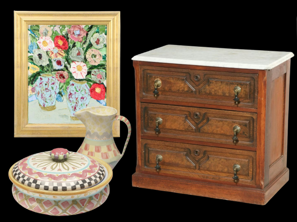 From Peacock Patios to Elegant Tableware; A Nostalgic Mix of Art, Silver & Storybook Decor