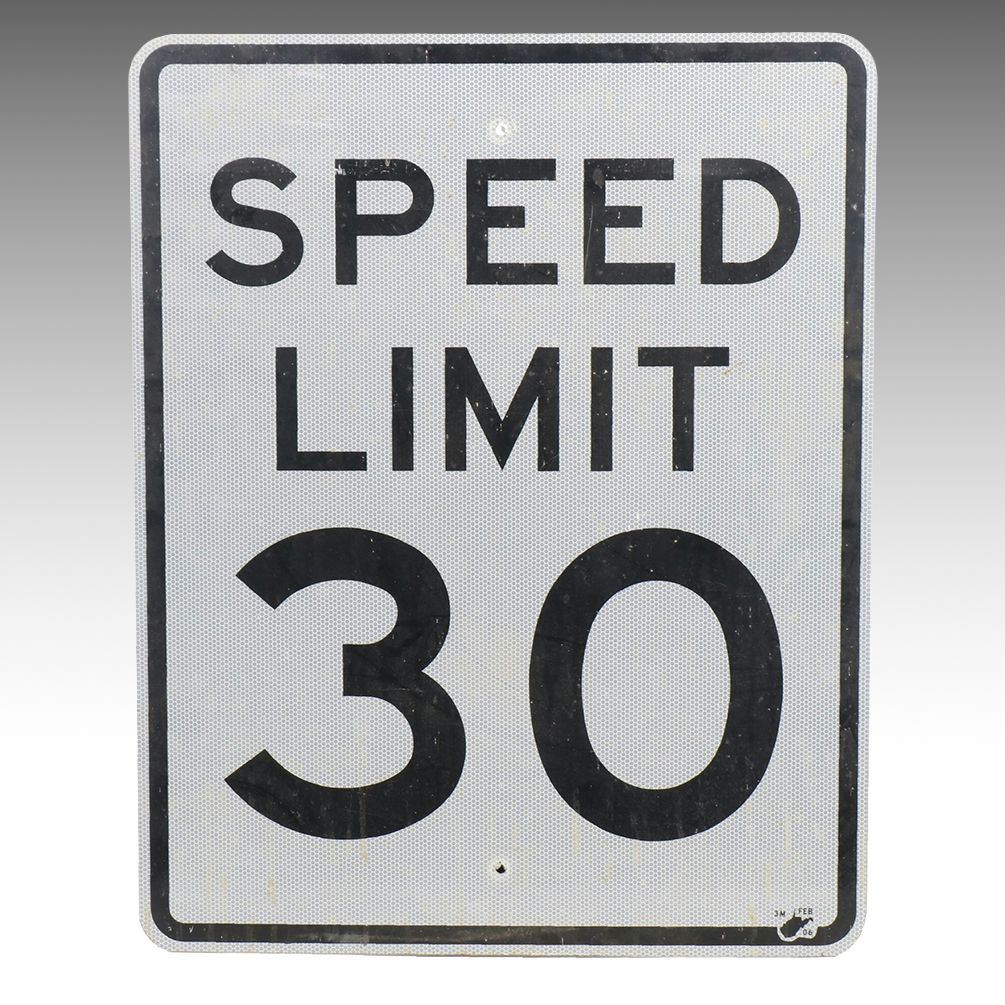 West Virginia Metal Speed Limit Sign, 21st Century