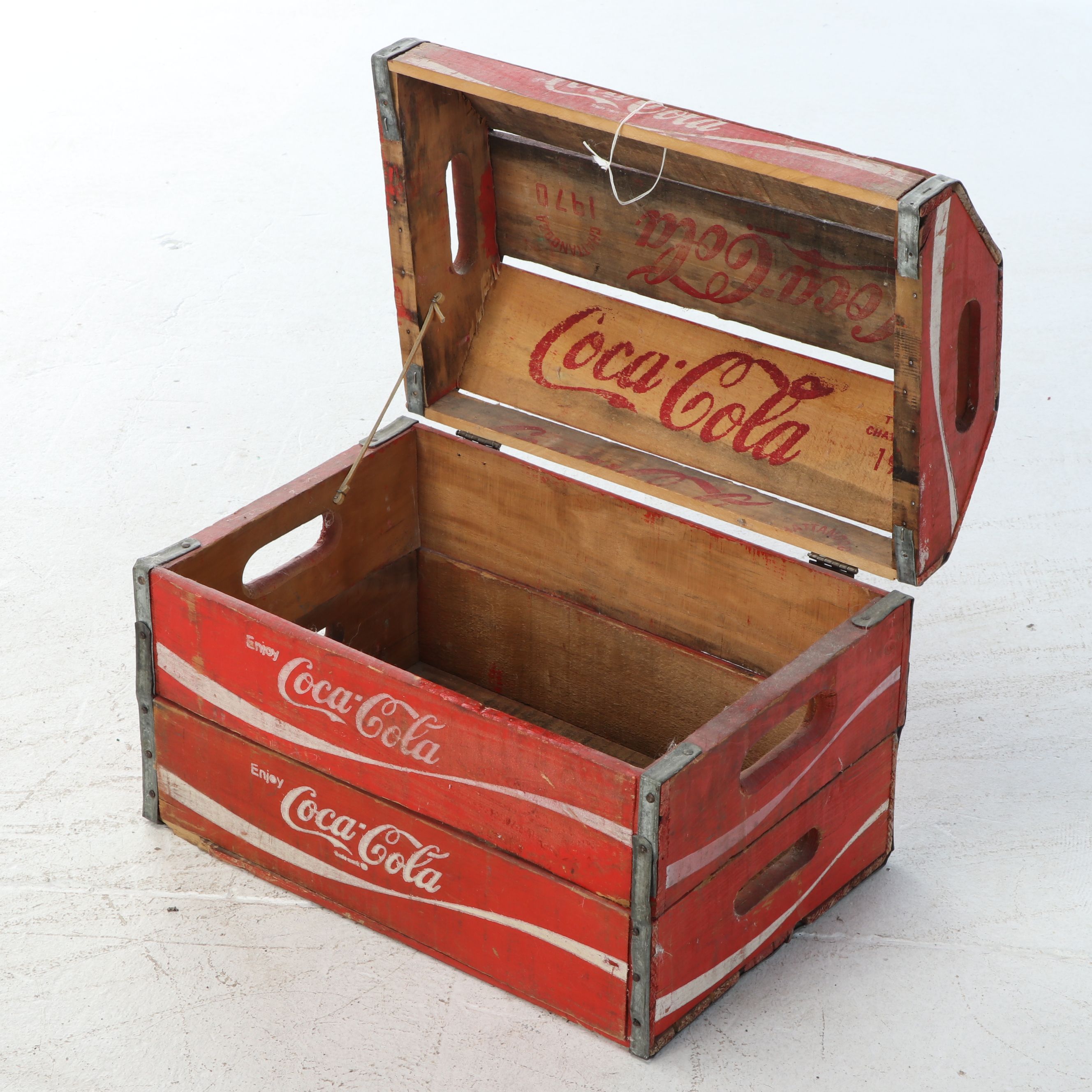 Vintage Coca-Cola Wooden Soda Crate Trunk