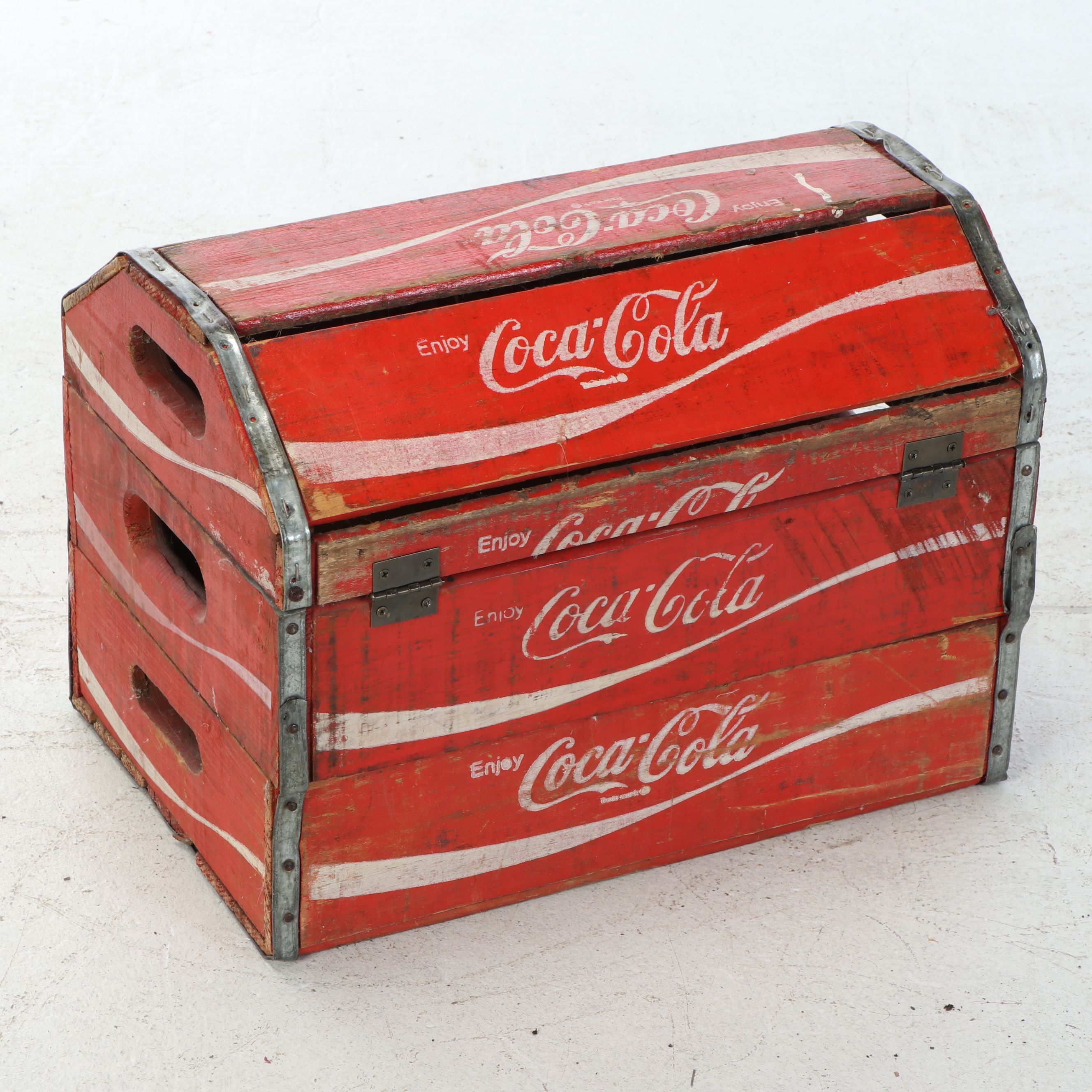 Vintage Coca-Cola Wooden Soda Crate Trunk