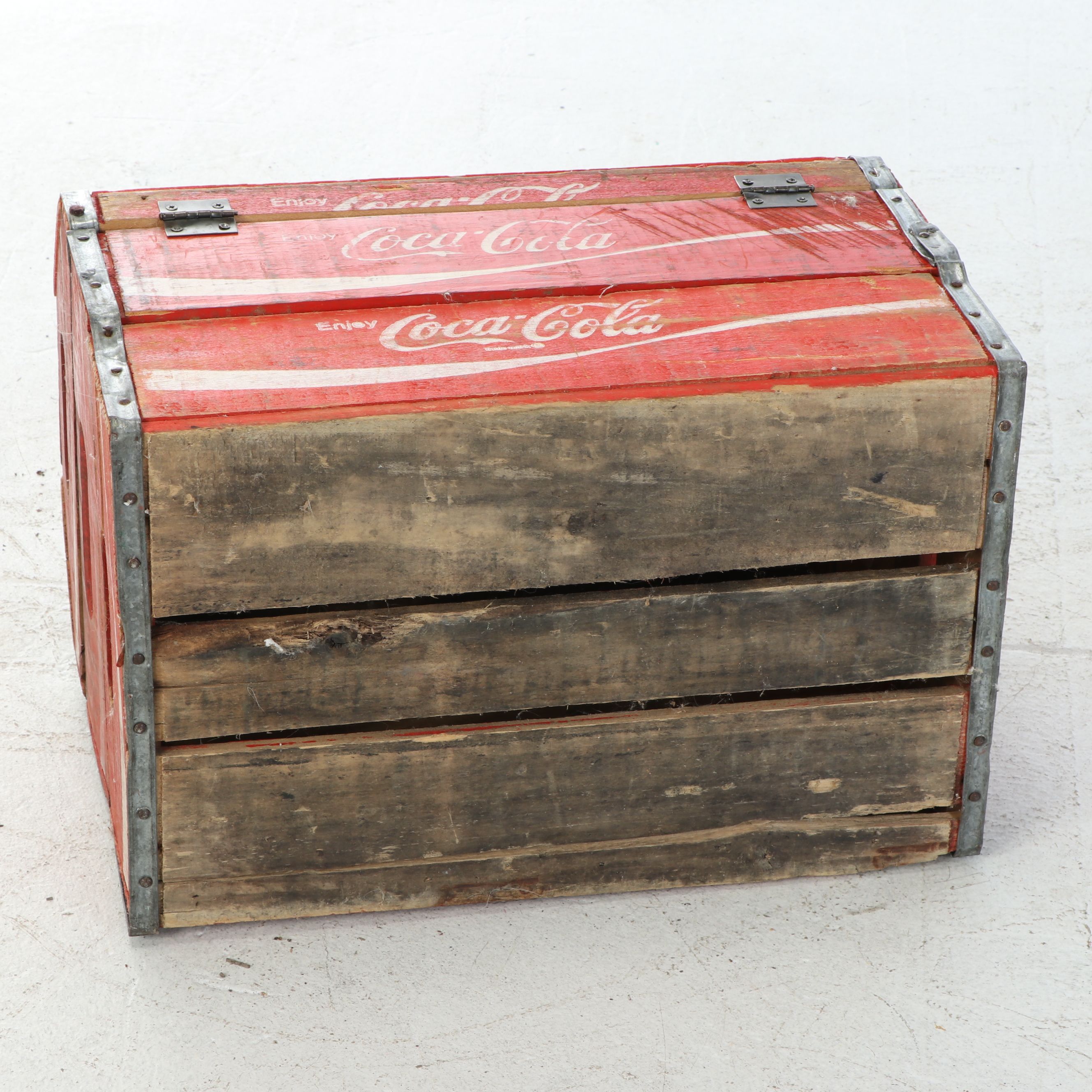 Vintage Coca-Cola Wooden Soda Crate Trunk