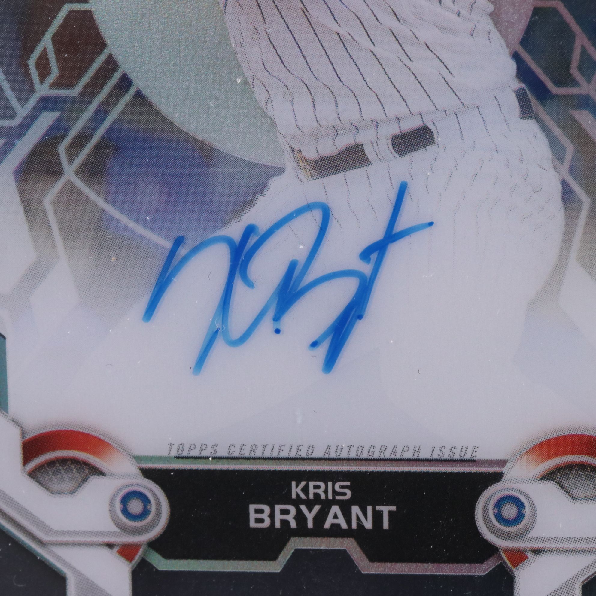 2019 Topps High Tek Kris Bryant Signed Chicago Cubs Baseball Card