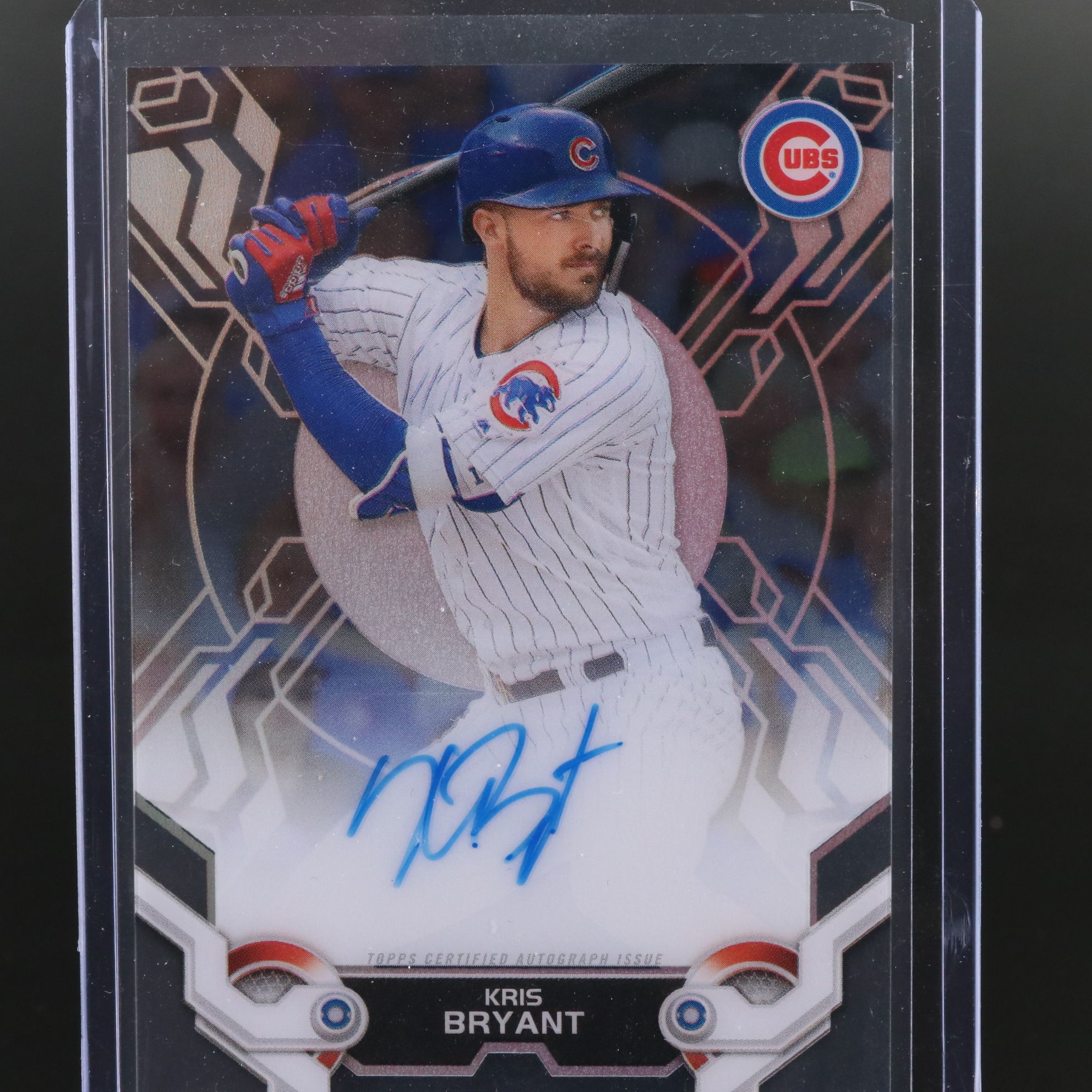 2019 Topps High Tek Kris Bryant Signed Chicago Cubs Baseball Card