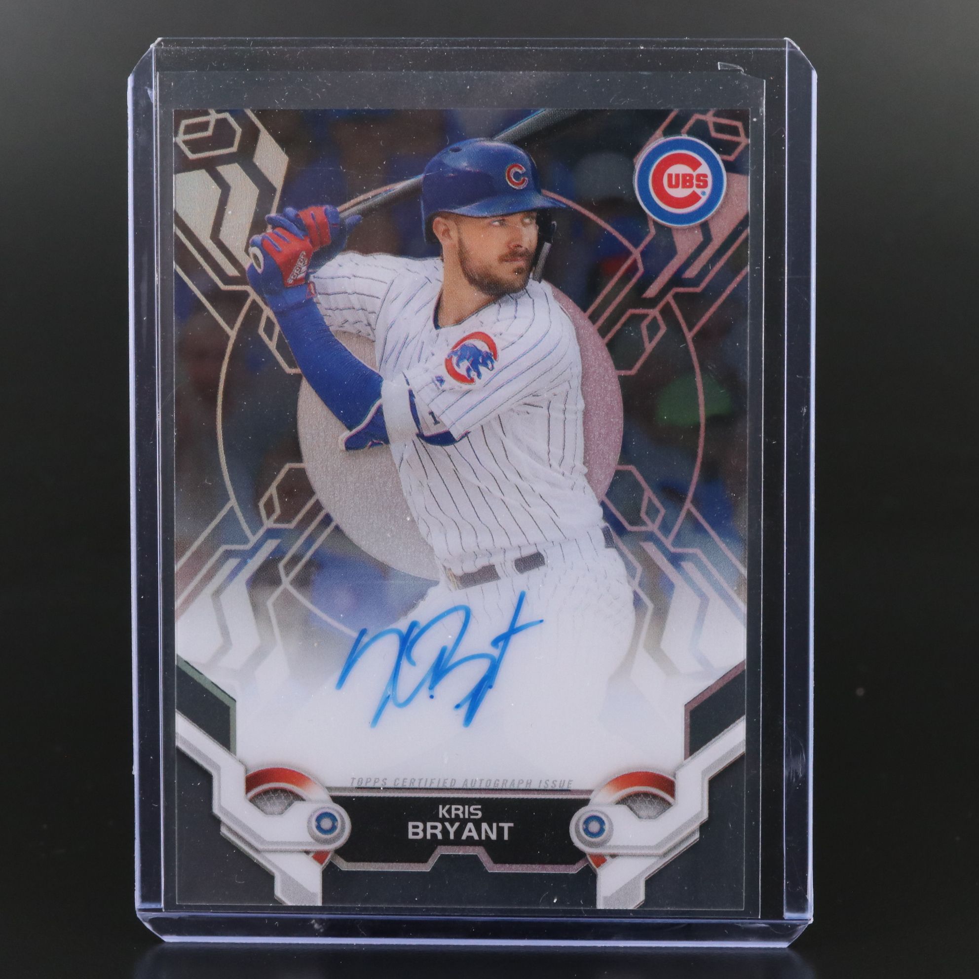 2019 Topps High Tek Kris Bryant Signed Chicago Cubs Baseball Card